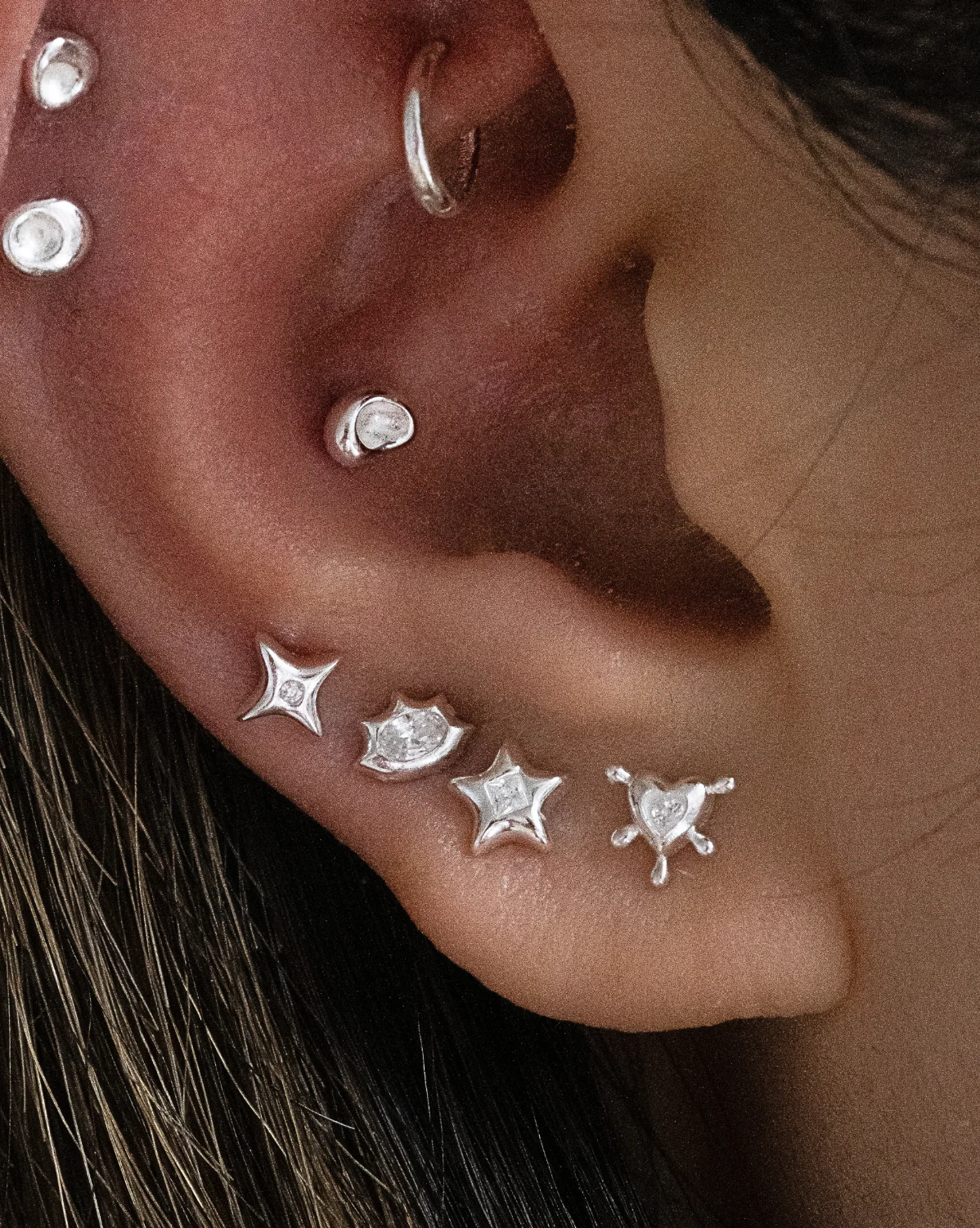Mila Shapes Earrings Set - Sterling Silver - Image 5