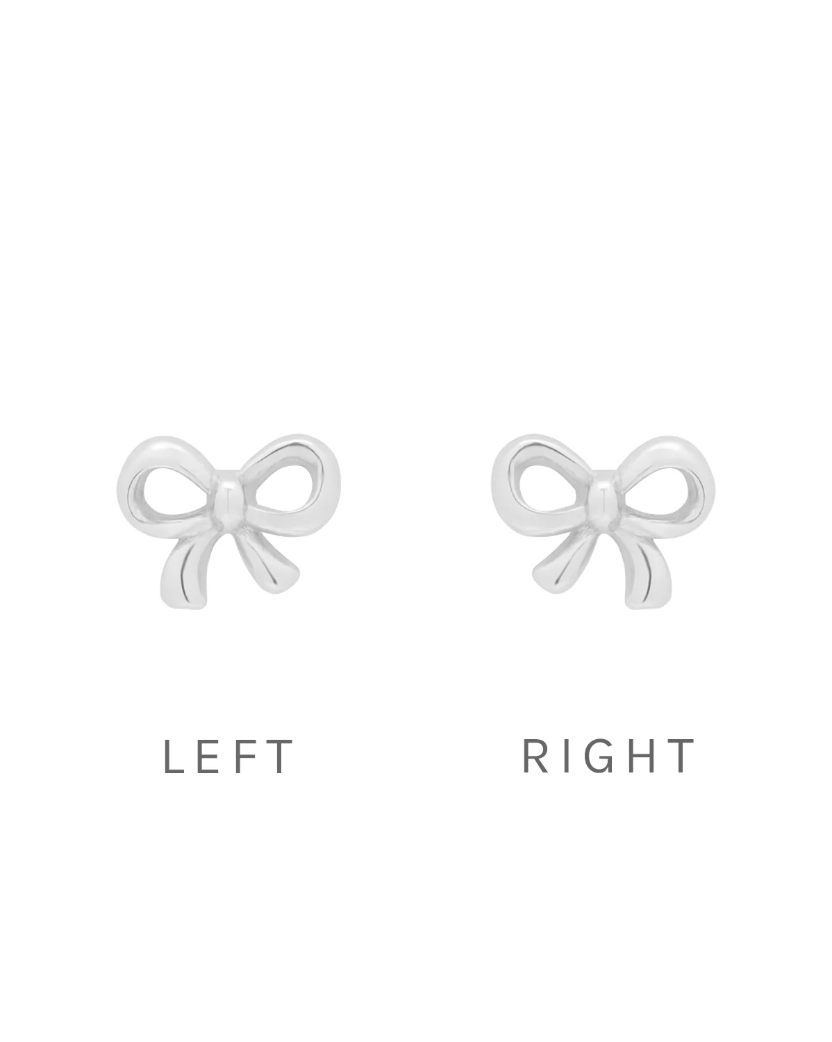 Mini Bow Piercing Stud - Sterling Silver - Image 2