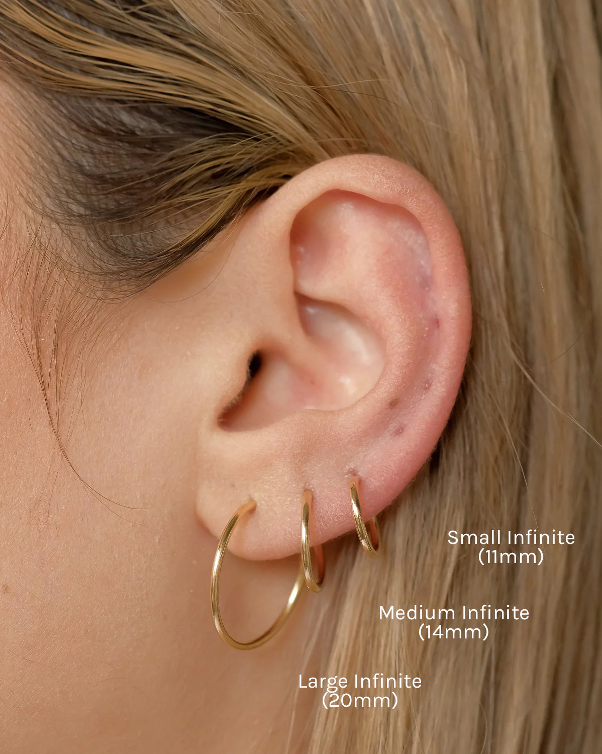 Mix & Match Medium Infinite Hoops (14mm) - Sterling Silver - Image 3