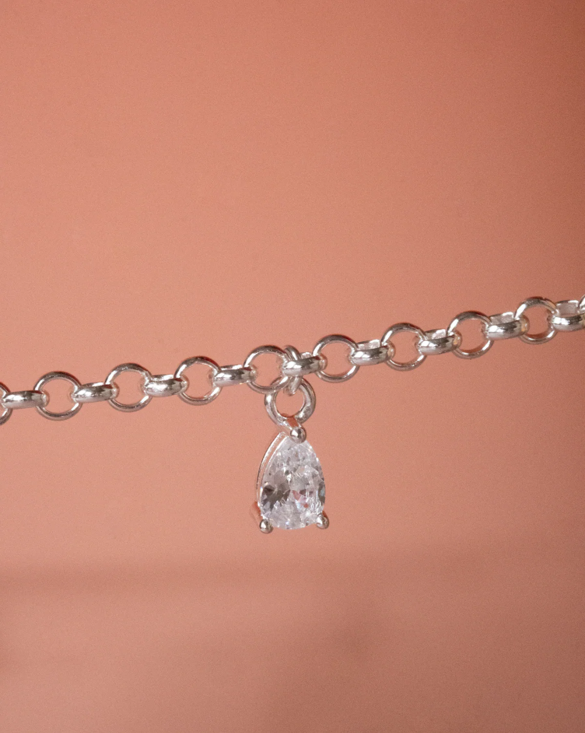 Moissanite Charm - Sterling Silver - Image 2