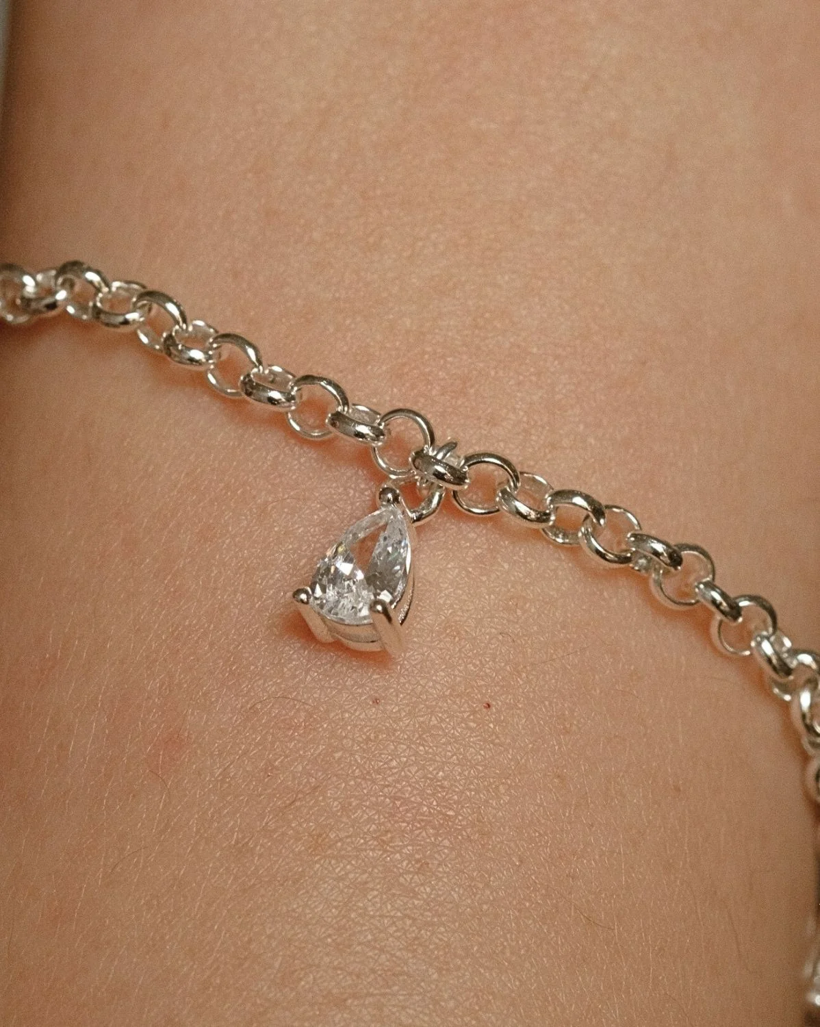 Moissanite Charm - Sterling Silver - Image 5