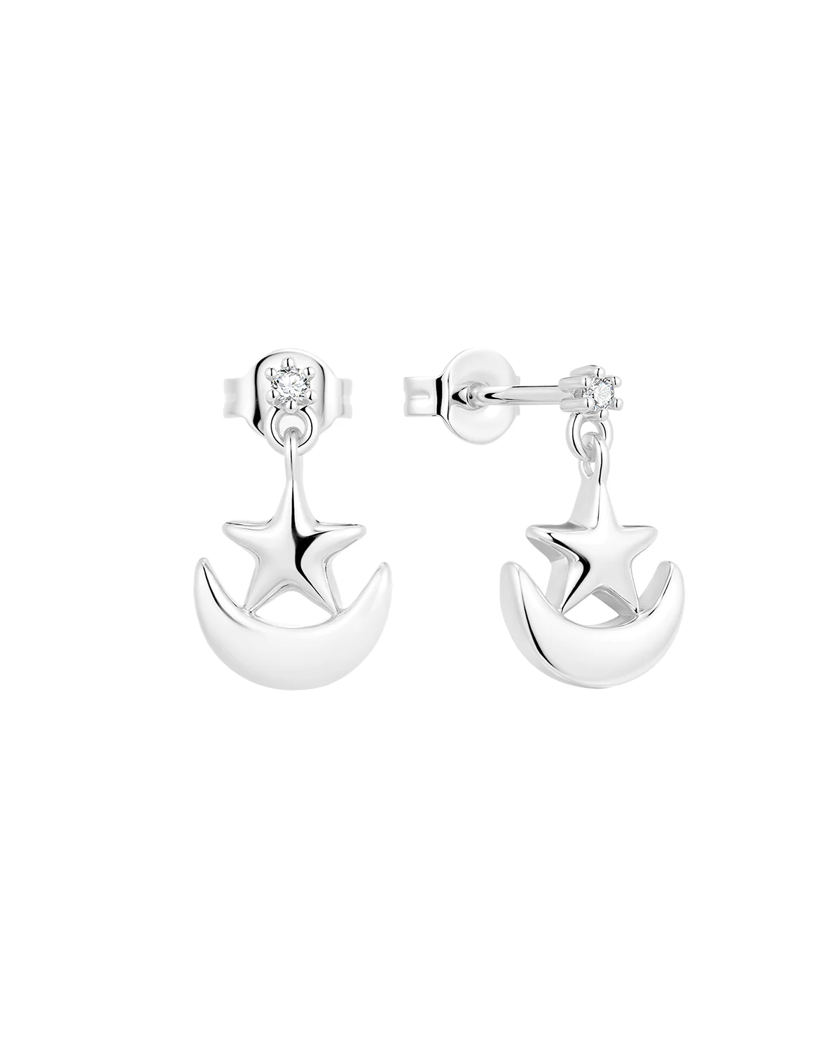 Moon Cosmic Power Earrings - Sterling Silver
