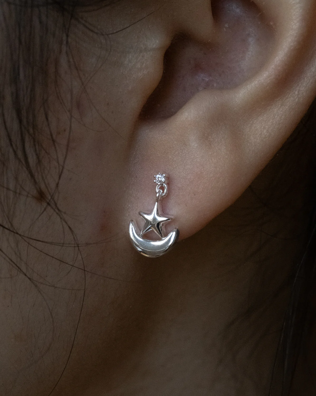 Moon Cosmic Power Earrings - Sterling Silver - Image 2
