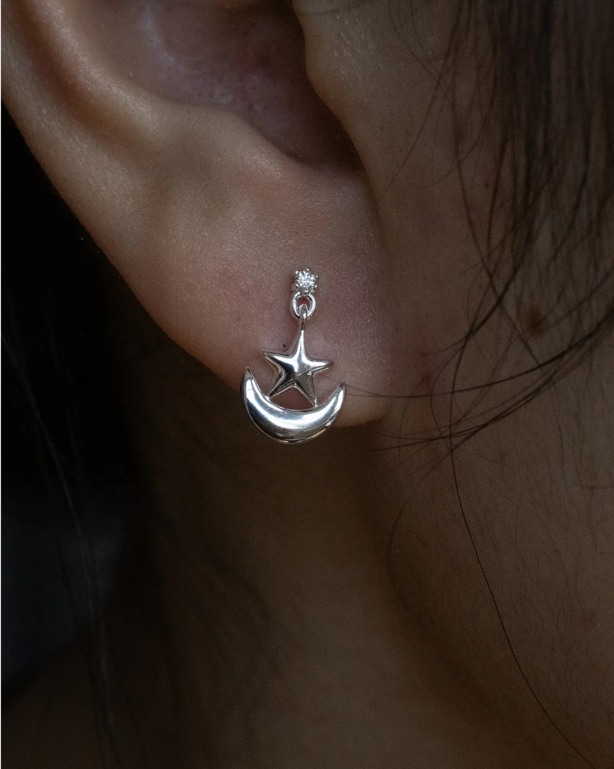 Moon Cosmic Power Earrings - Sterling Silver - Image 5