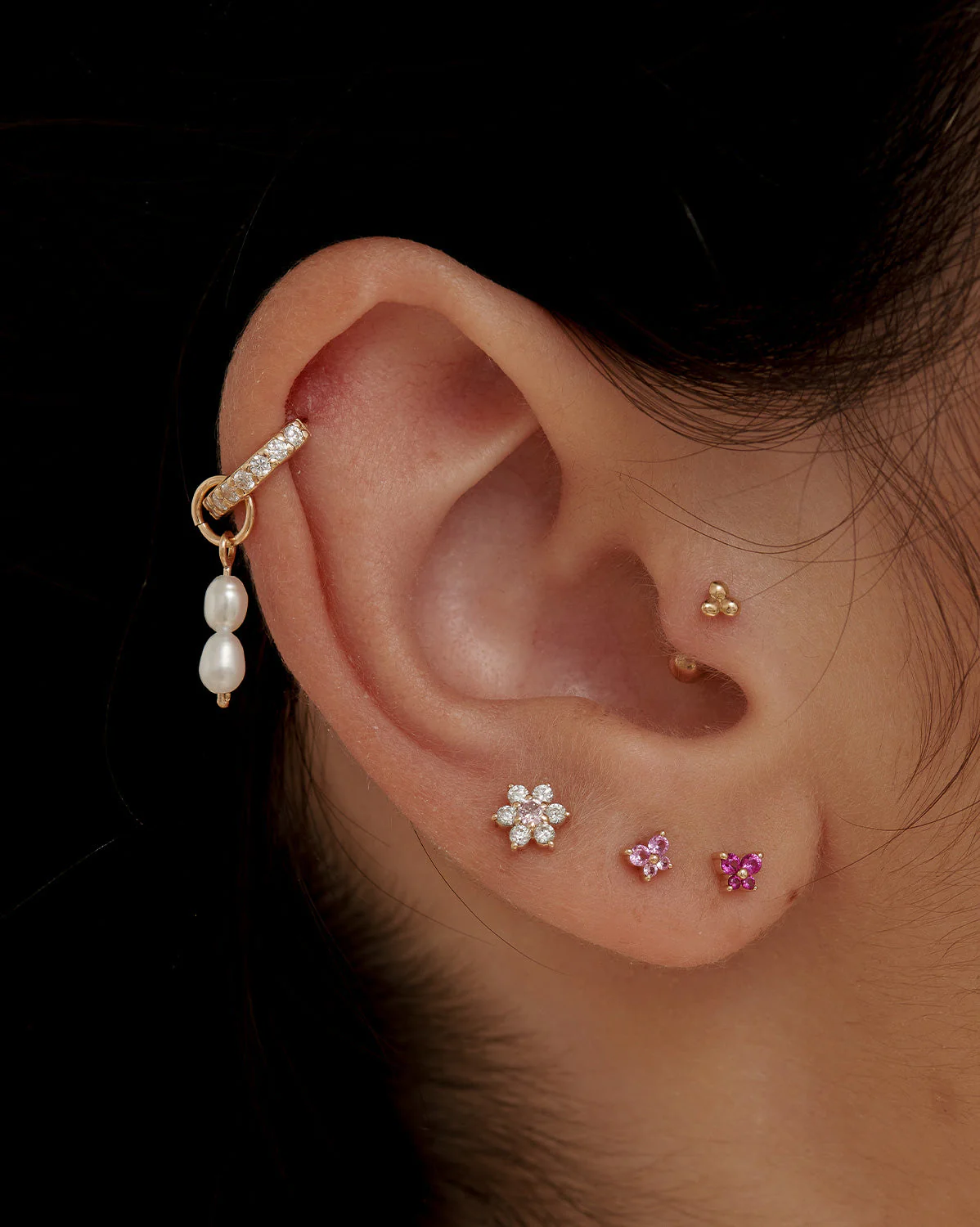 Ophelia Pave Huggie Hoops - Image 4