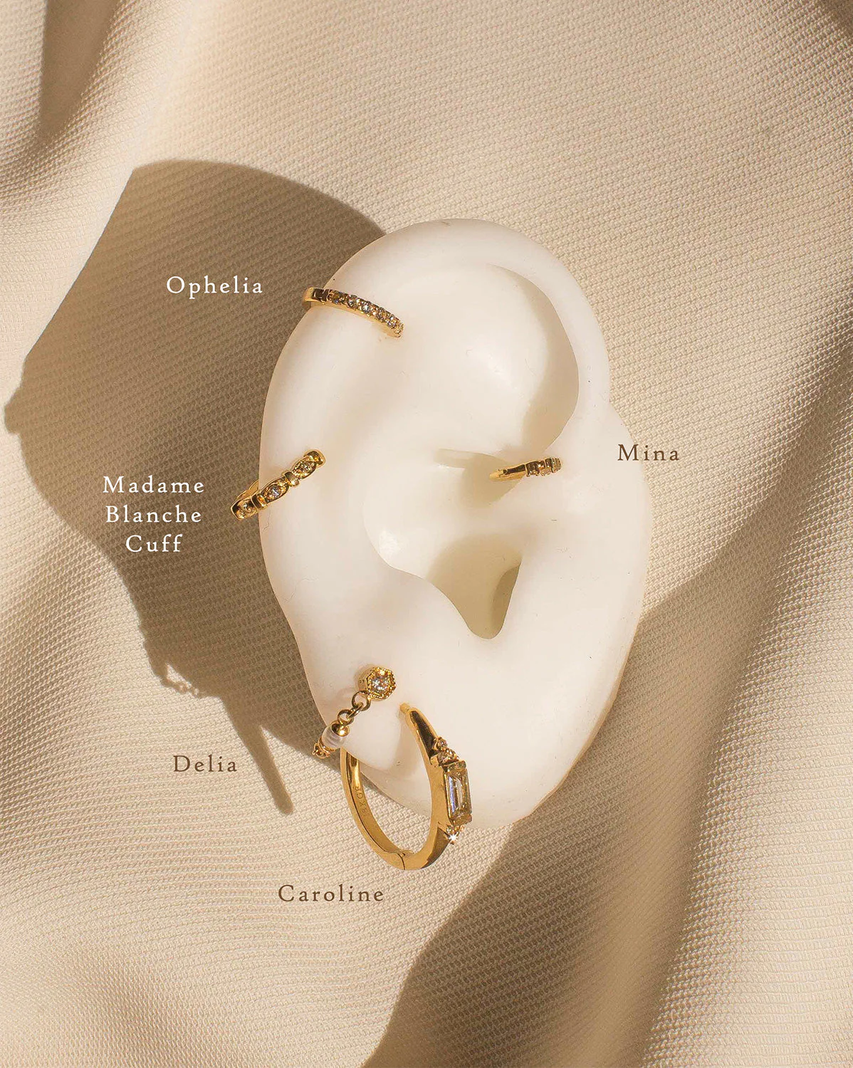 Ophelia Pave Huggie Hoops - Sterling Silver - Image 5