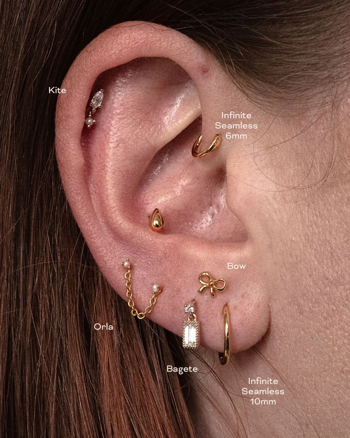 Orla Pearl Double Piercing Stud - Image 8