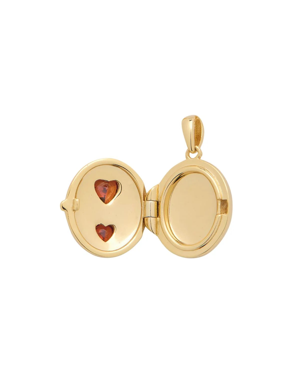 Oval Double-Hearts Engravable Locket Necklace - Image 9