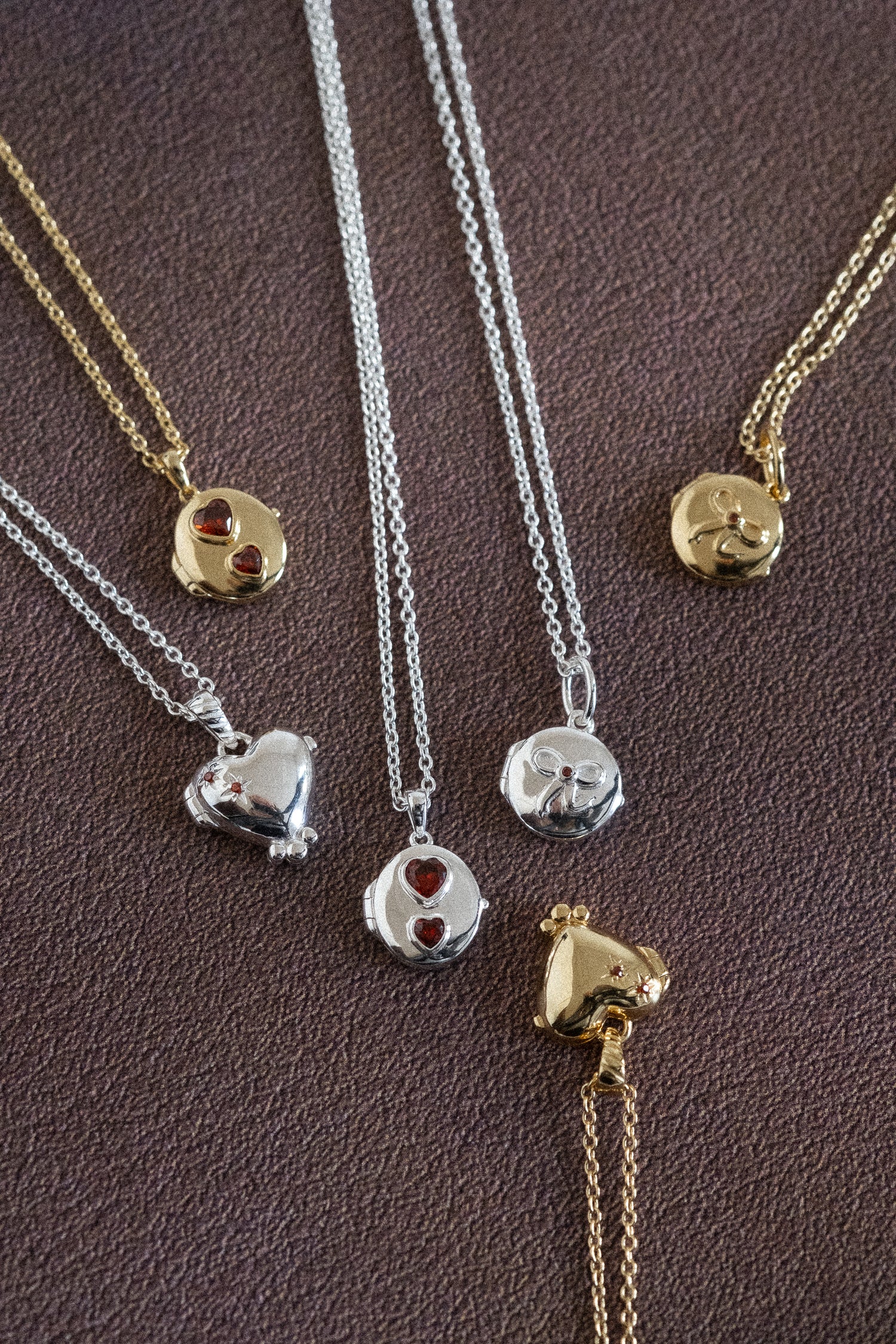 Oval Double-Hearts Engravable Locket Necklace - Sterling Silver - Image 9