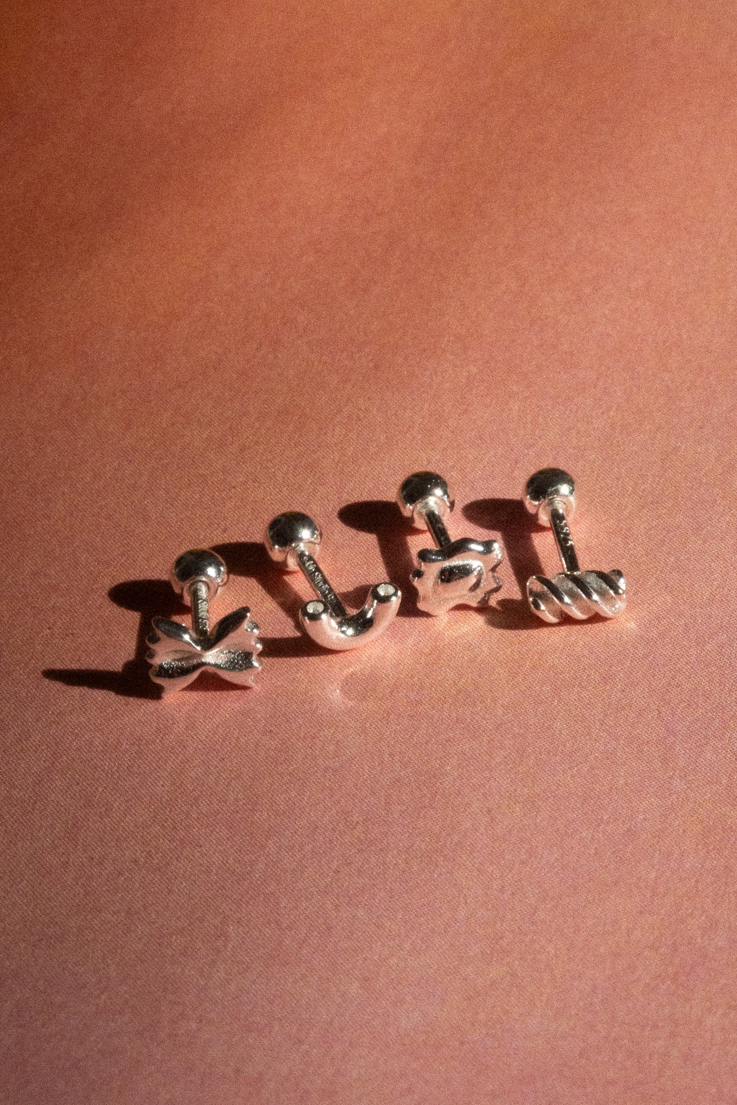 Pasta Shapes Earrings Set - Sterling Silver - Image 5