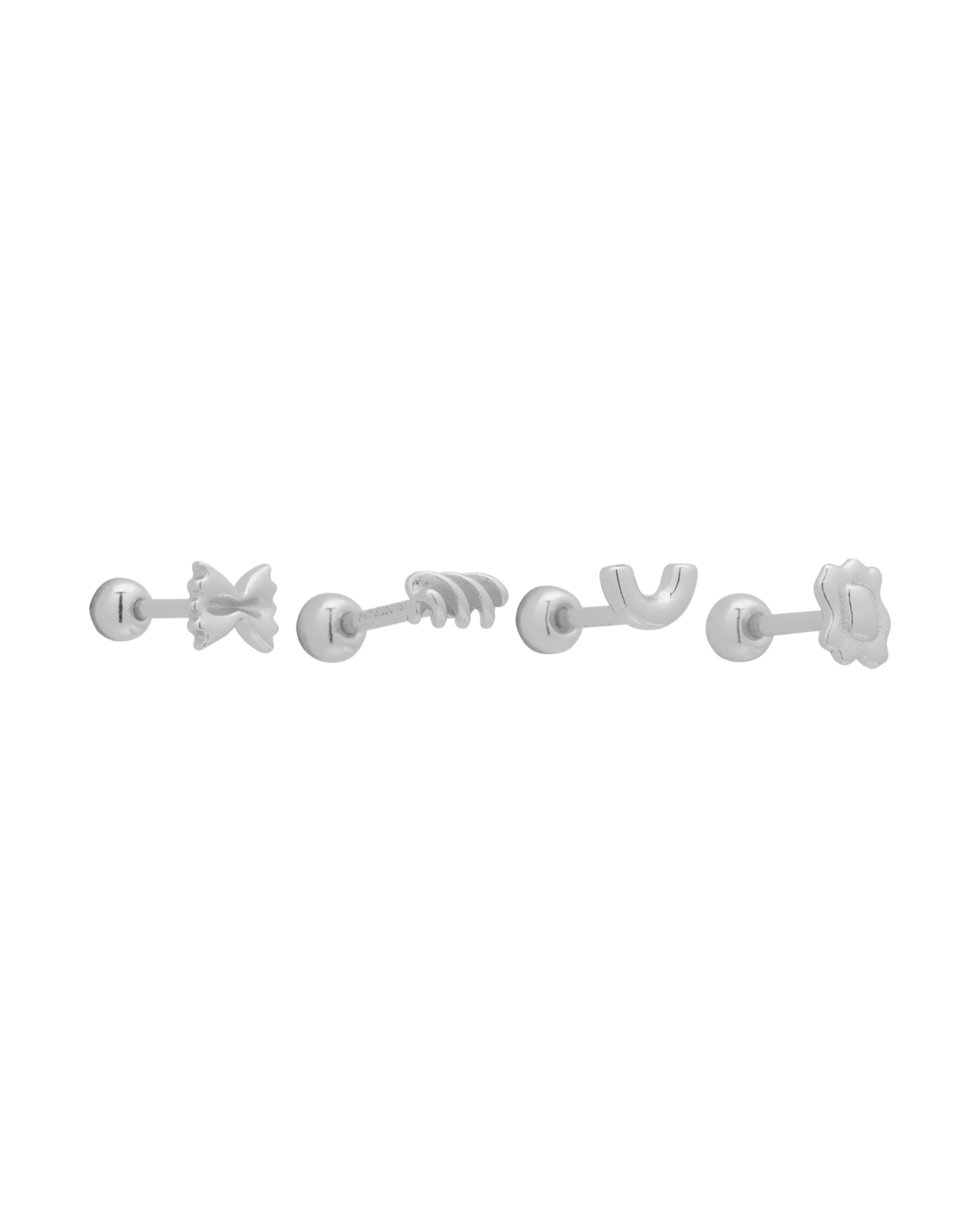 Pasta Shapes Earrings Set - Sterling Silver - Image 6