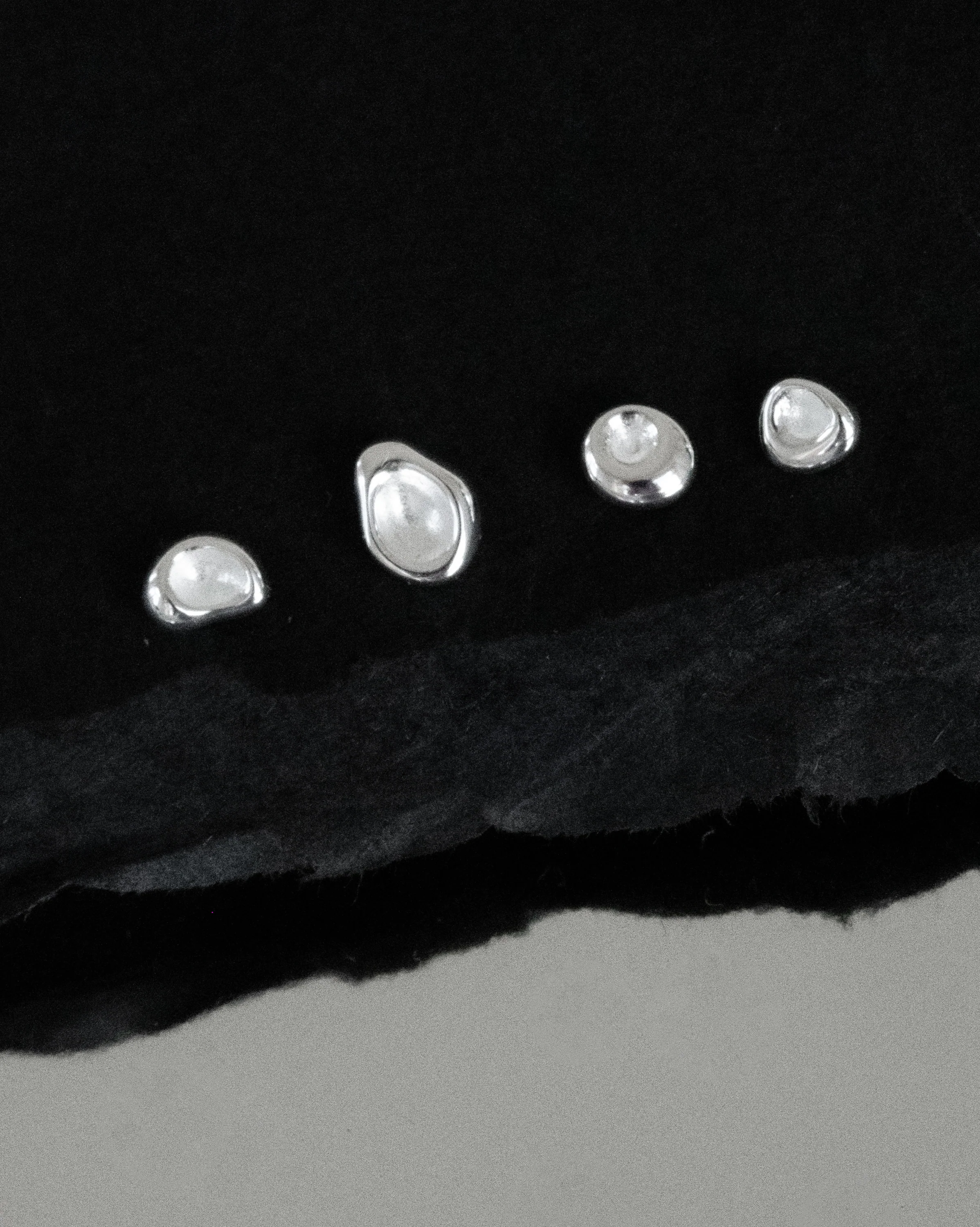 Pebble Earrings Set - Sterling Silver - Image 2