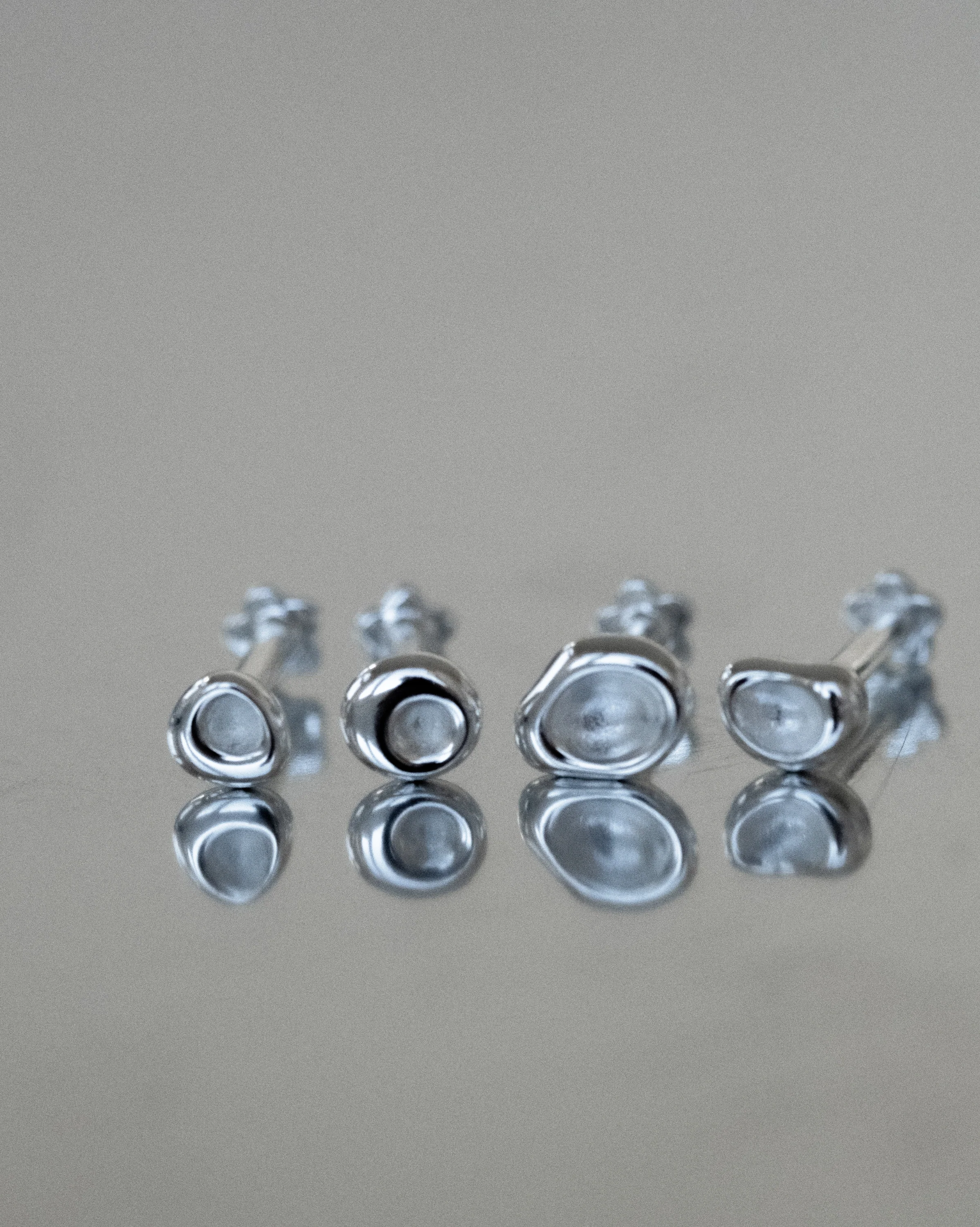 Pebble Earrings Set - Sterling Silver - Image 5