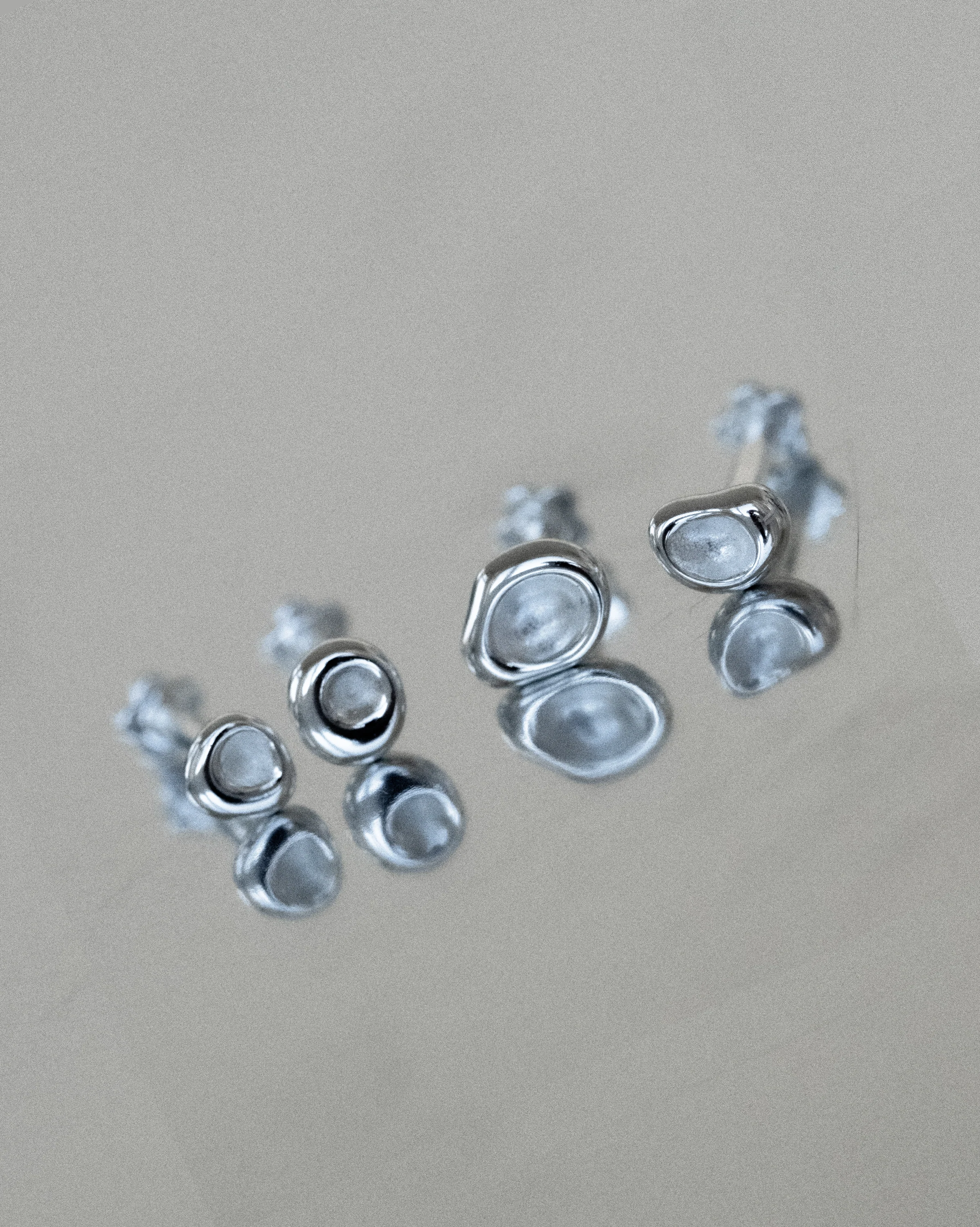 Pebble Earrings Set - Sterling Silver - Image 7