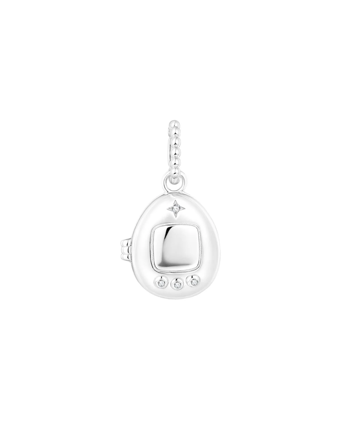 Pixel Engravable Locket Necklace - Sterling Silver - Image 10