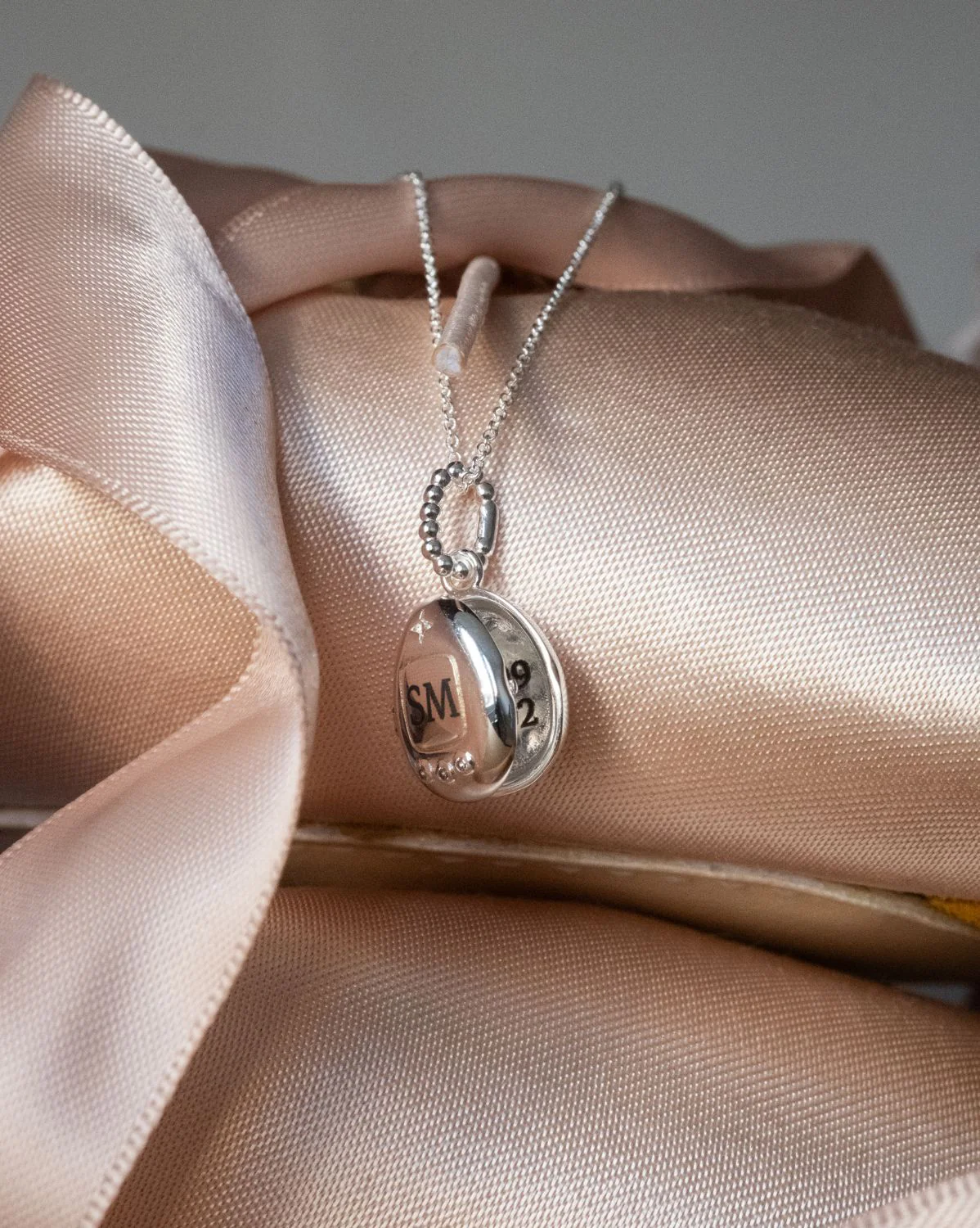 Pixel Engravable Locket Necklace - Sterling Silver - Image 3