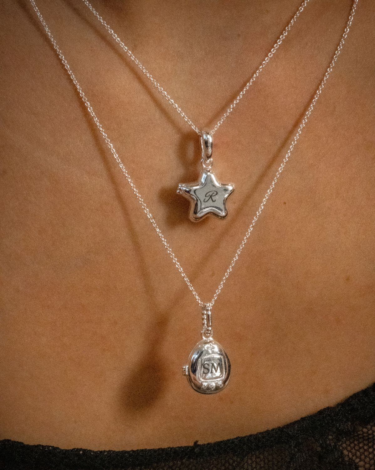 Pixel Engravable Locket Necklace - Sterling Silver - Image 7