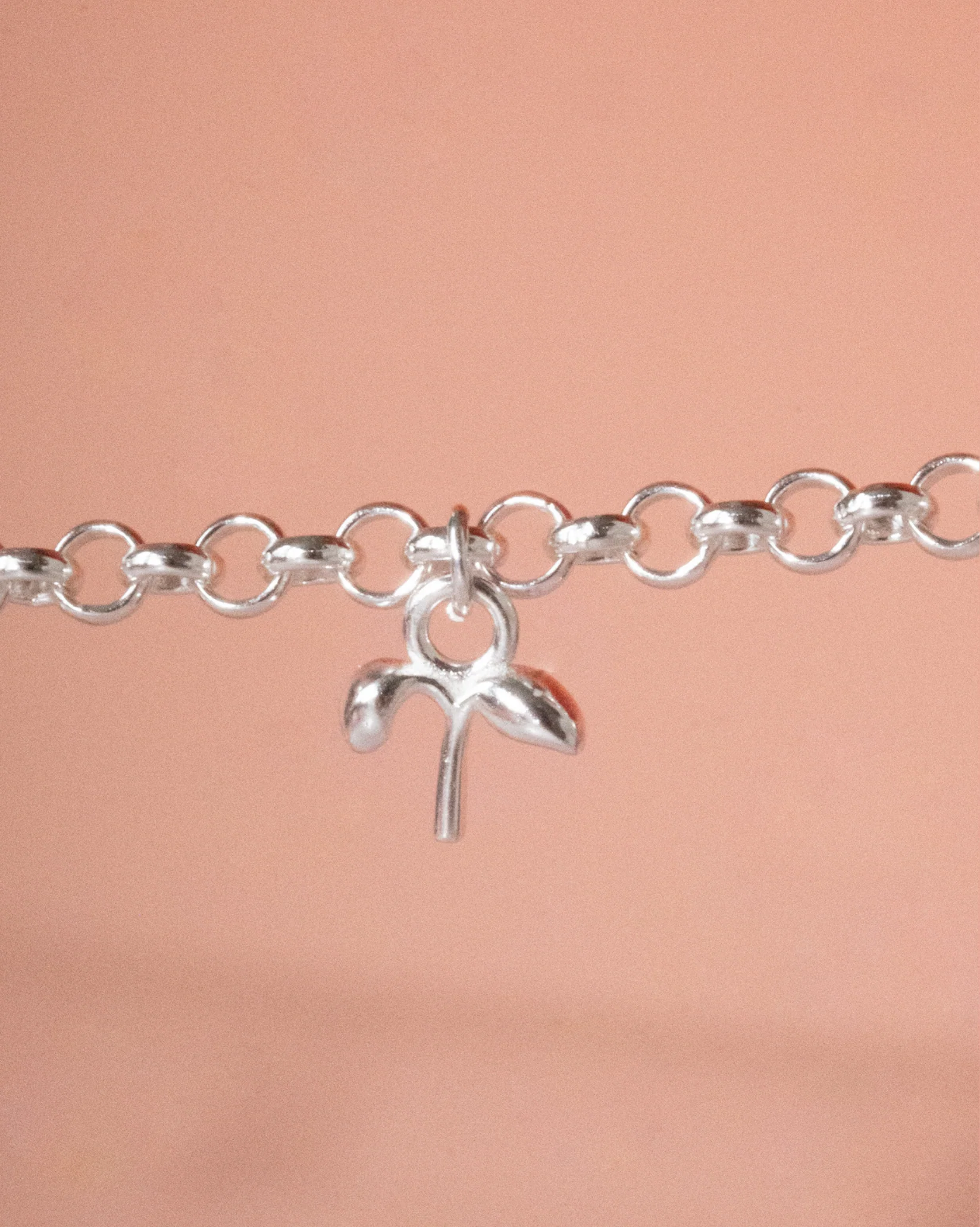 Plant Sprout Charm - Sterling Silver - Image 3