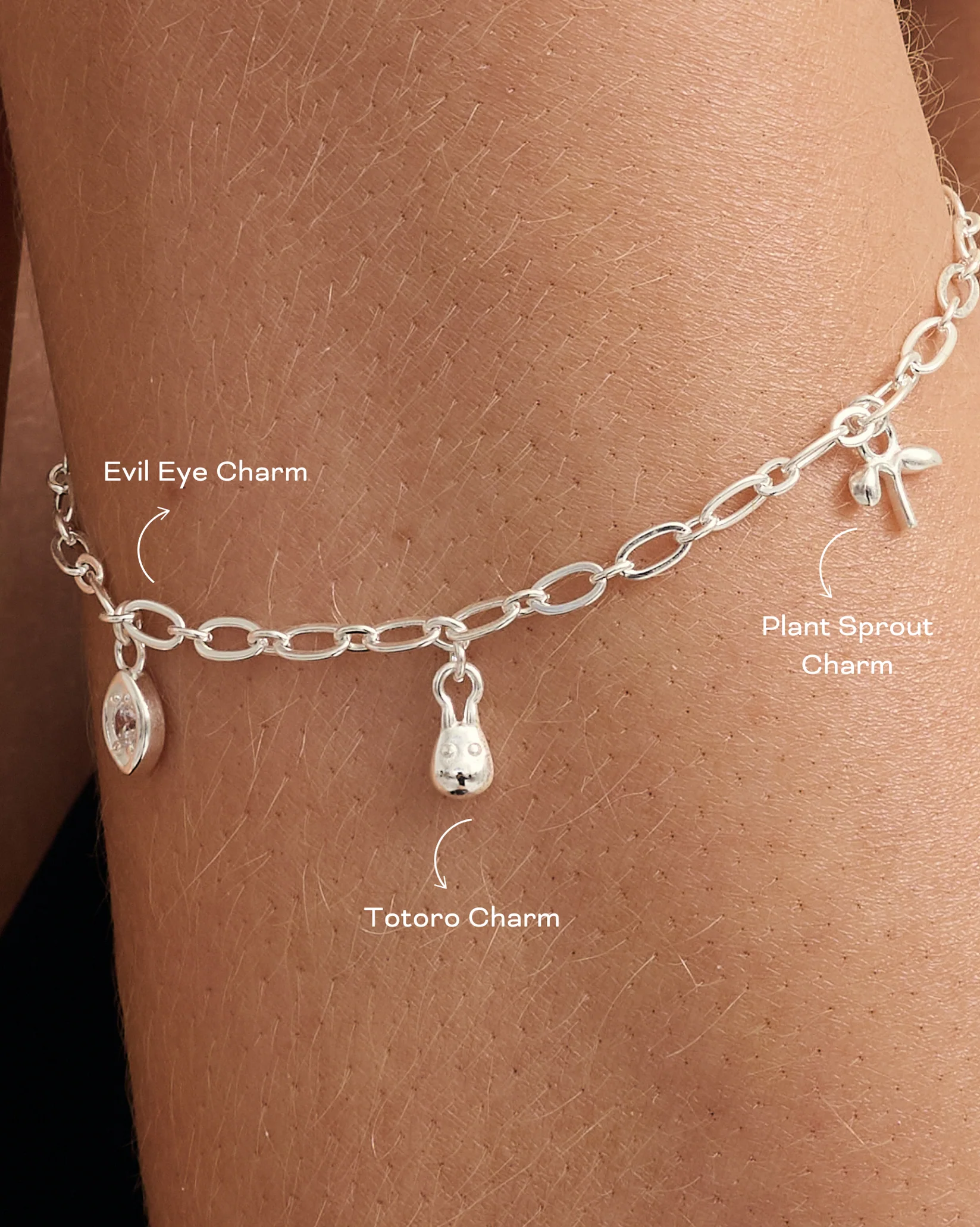 Plant Sprout Charm - Sterling Silver - Image 5