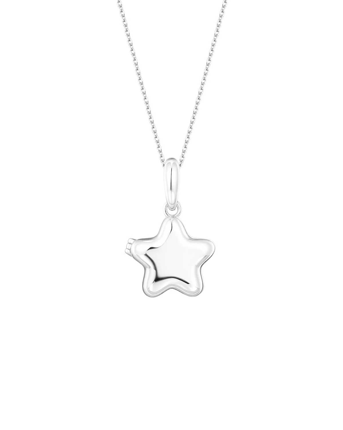 Polly’s Star Engravable Locket Necklace - Silver