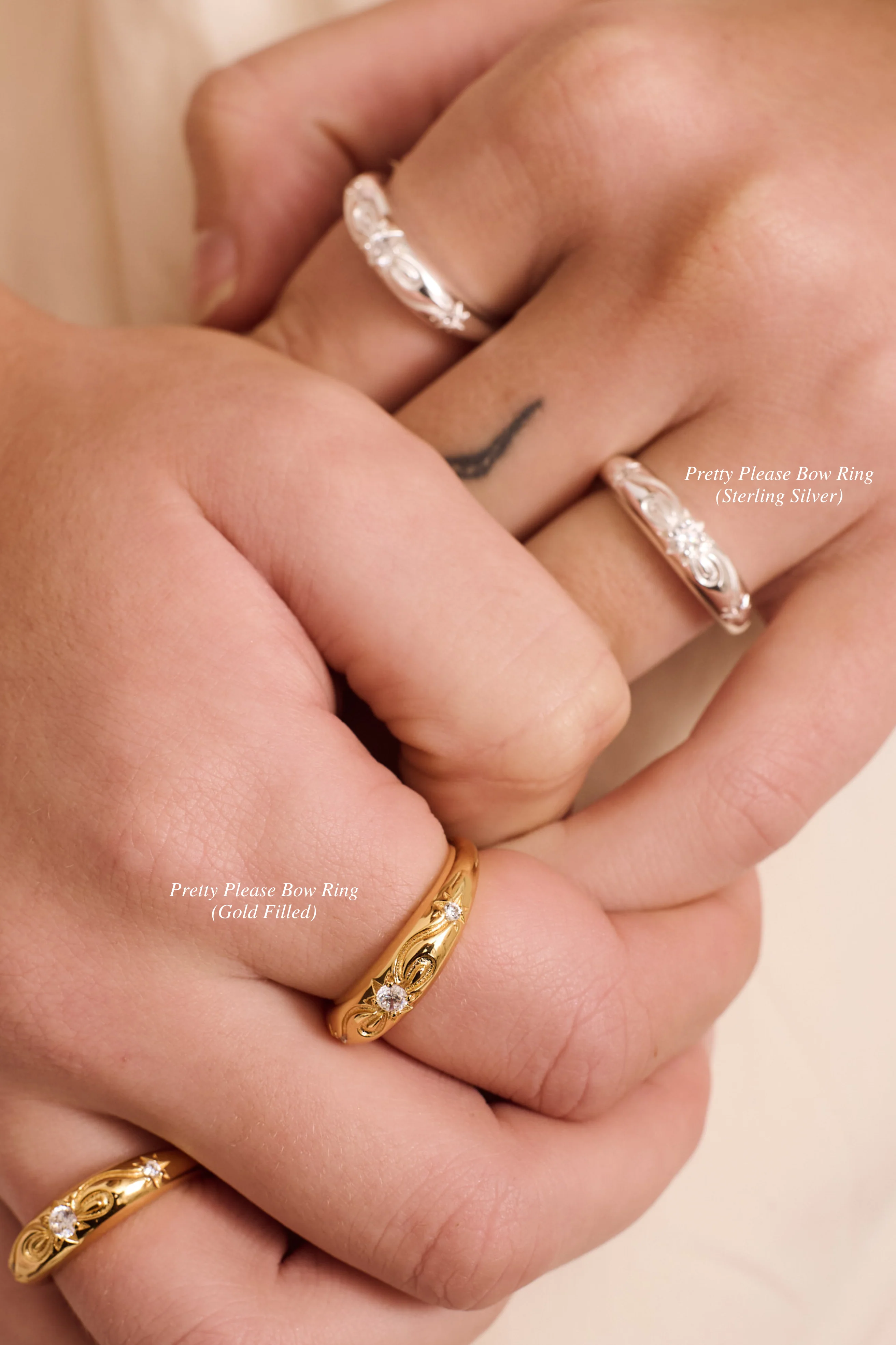 Pretty Please Bow Ring - Sterling Silver - Image 3