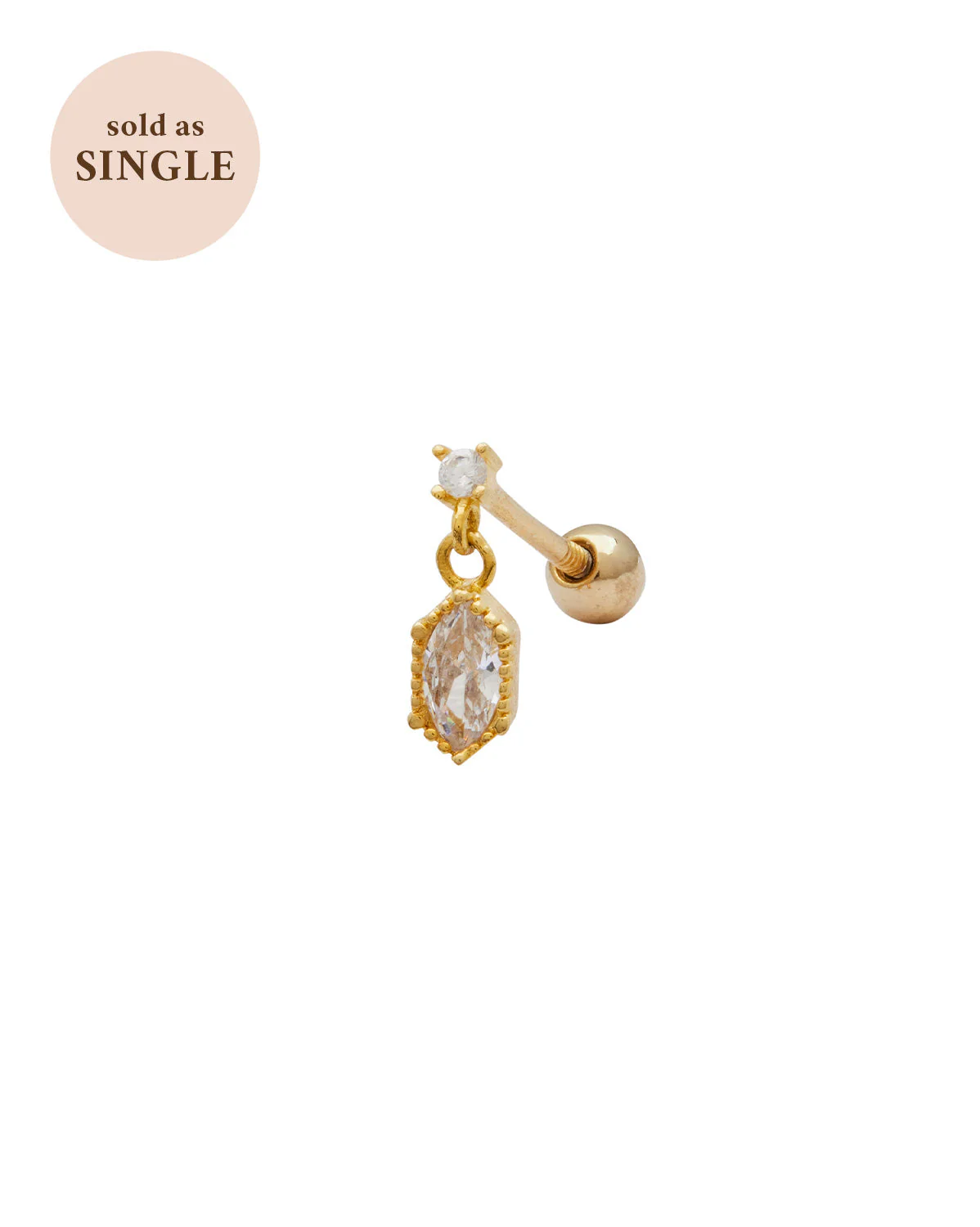 Rei Marquise Dangle Single Stud - Image 8