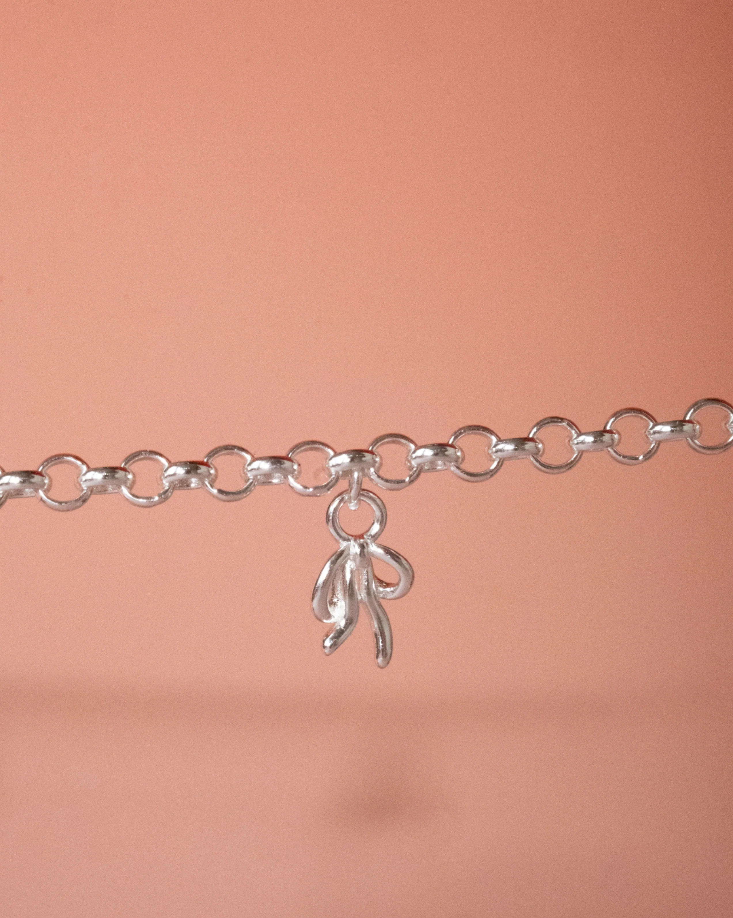 Ribbon Bow Charm - Sterling Silver - Image 3