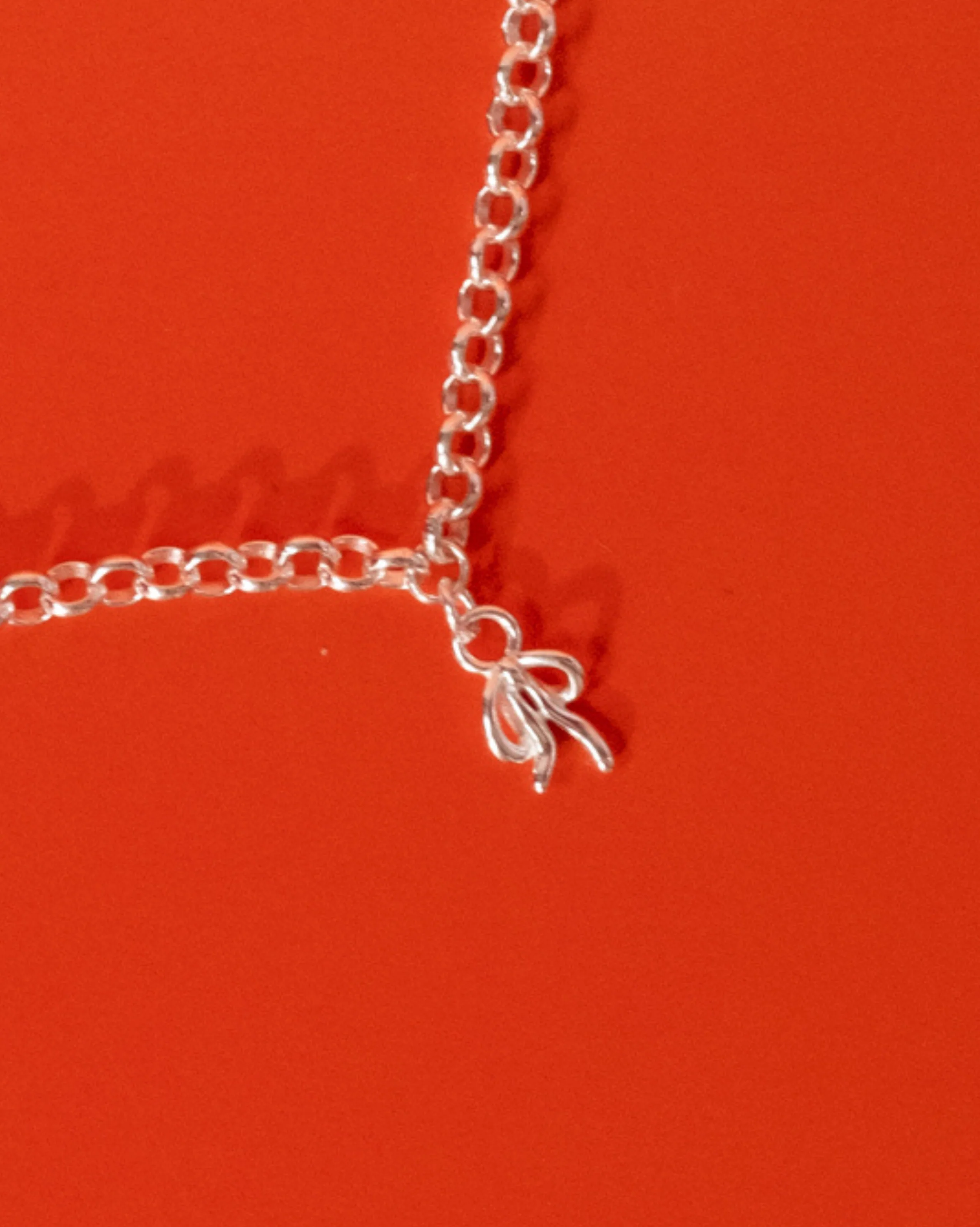 Ribbon Bow Charm - Sterling Silver - Image 4