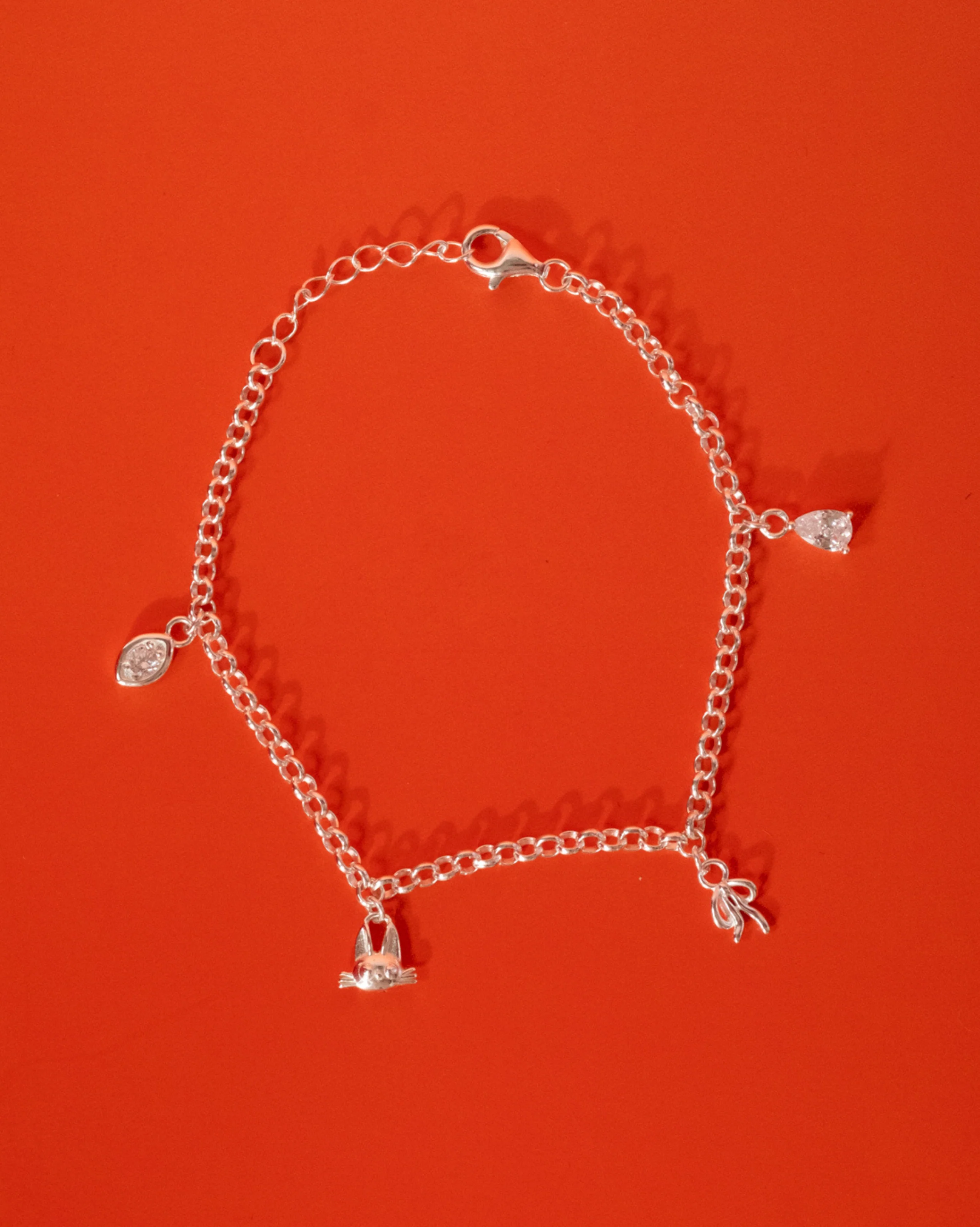Ribbon Bow Charm - Sterling Silver - Image 6