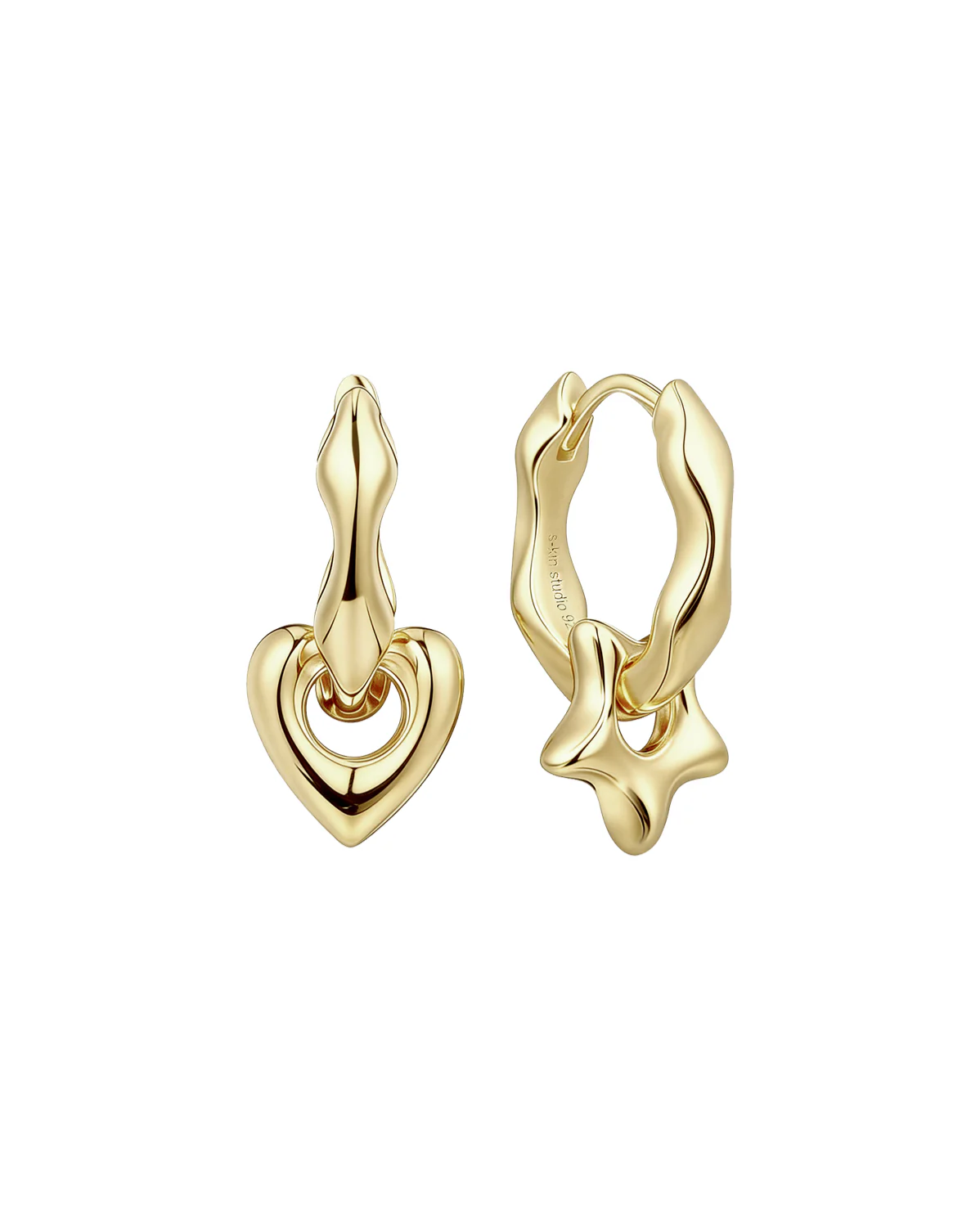 Rina Sculptural Charm Hoops