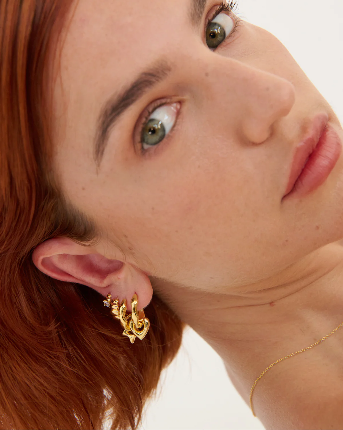 Rina Sculptural Charm Hoops - Image 10