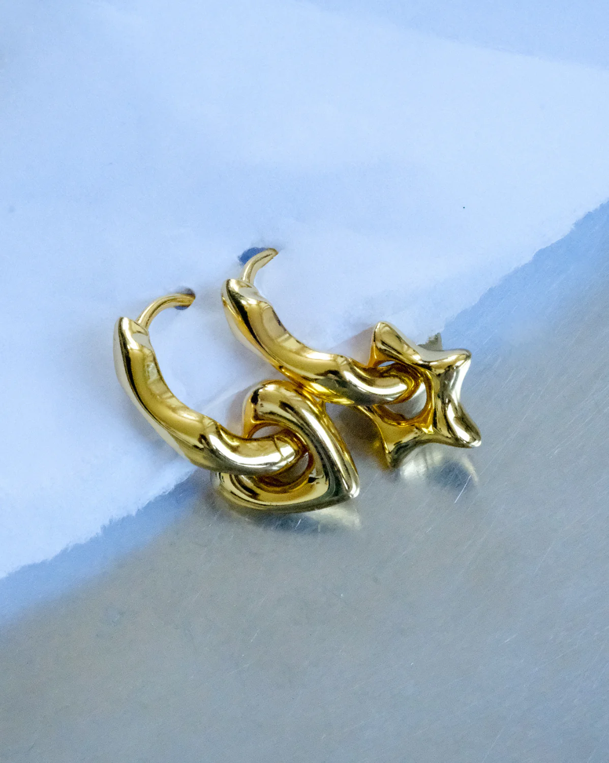 Rina Sculptural Charm Hoops - Image 4