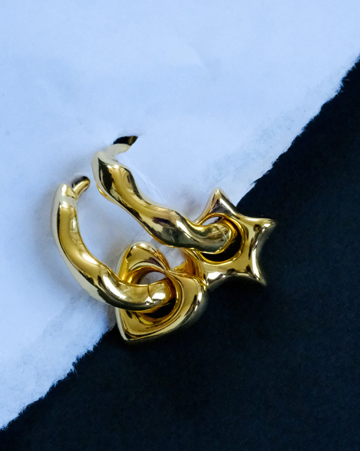 Rina Sculptural Charm Hoops - Image 8