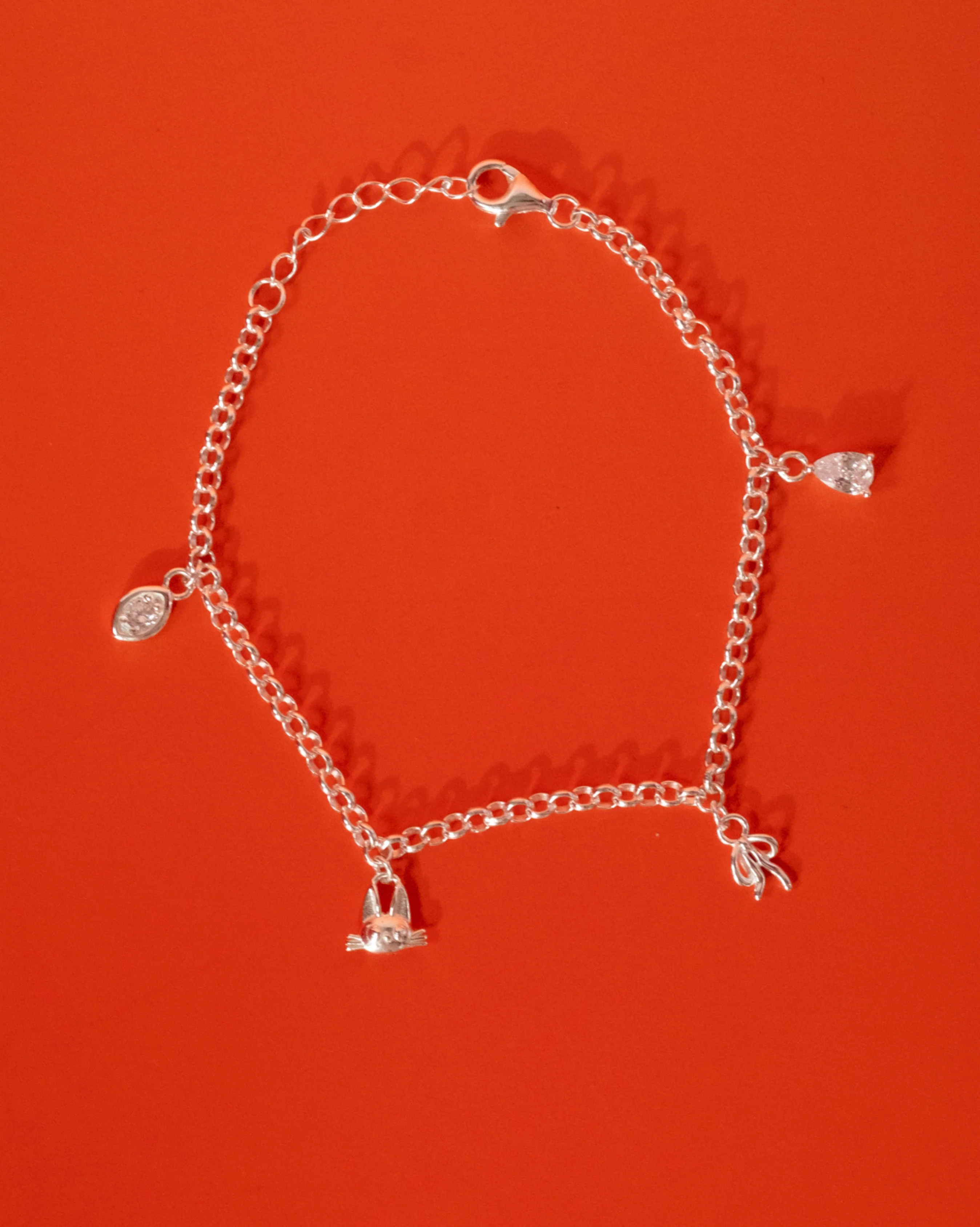Rolo Charm Bracelet - Sterling Silver - Image 3