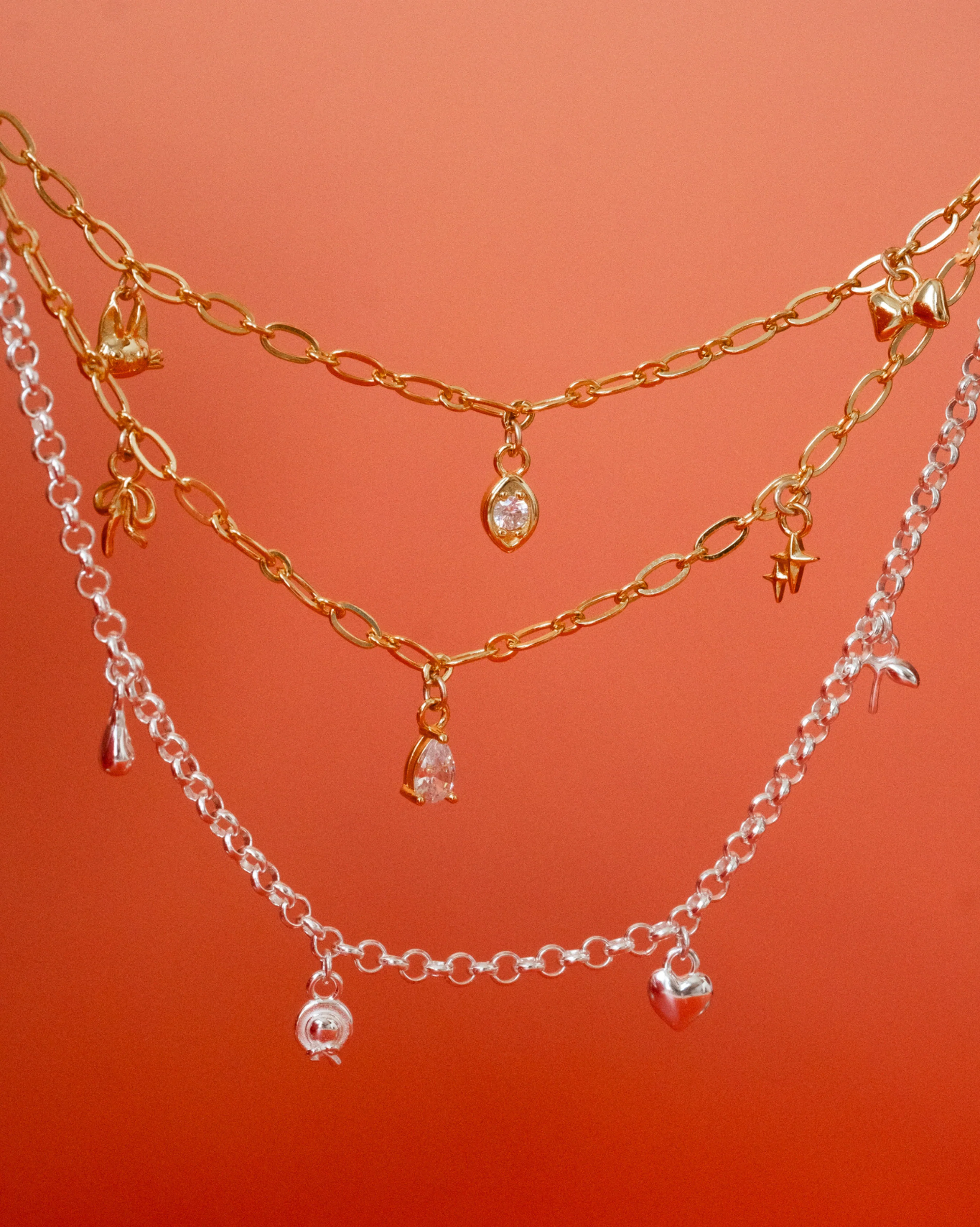 Rolo Charm Bracelet - Sterling Silver - Image 4