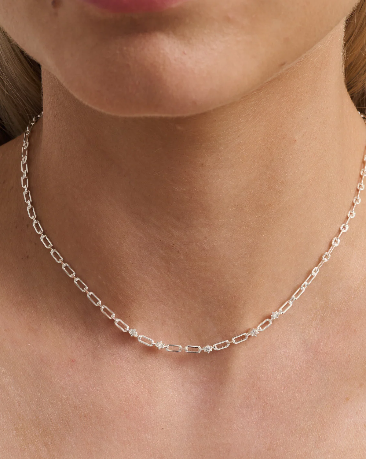 Satellite Paperclip Necklace - Sterling Silver - Image 5