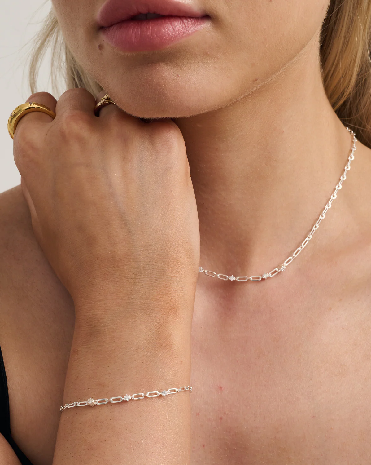 Satellite Paperclip Necklace - Sterling Silver - Image 6