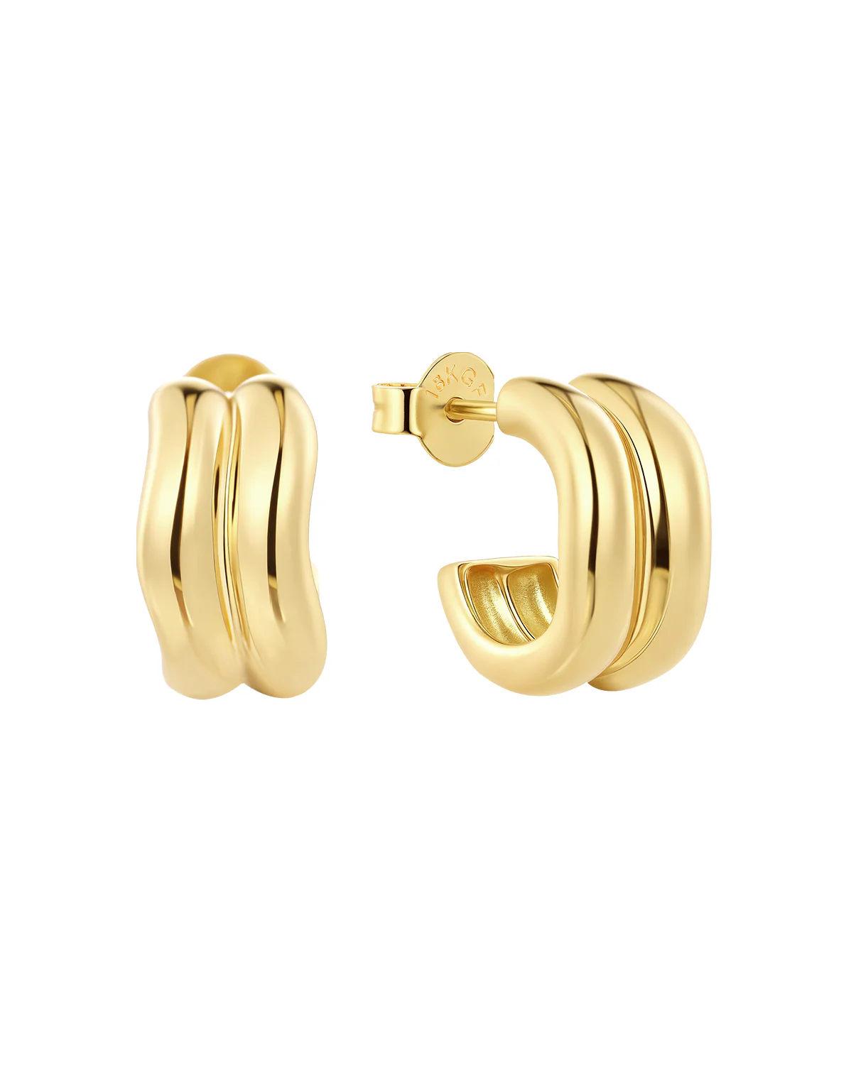 Serena Bold Wave Hoops