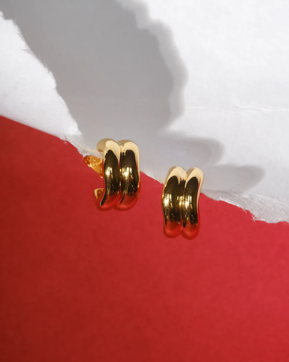 Serena Bold Wave Hoops - Image 5