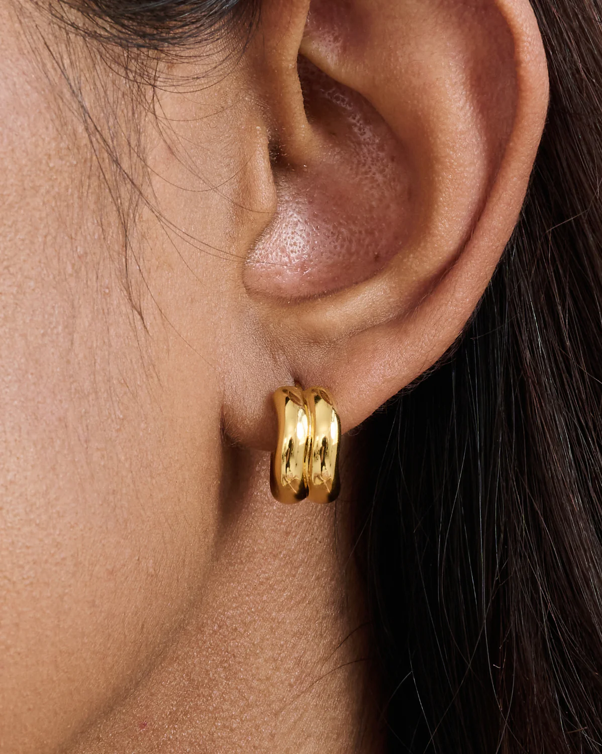 Serena Bold Wave Hoops - Image 7