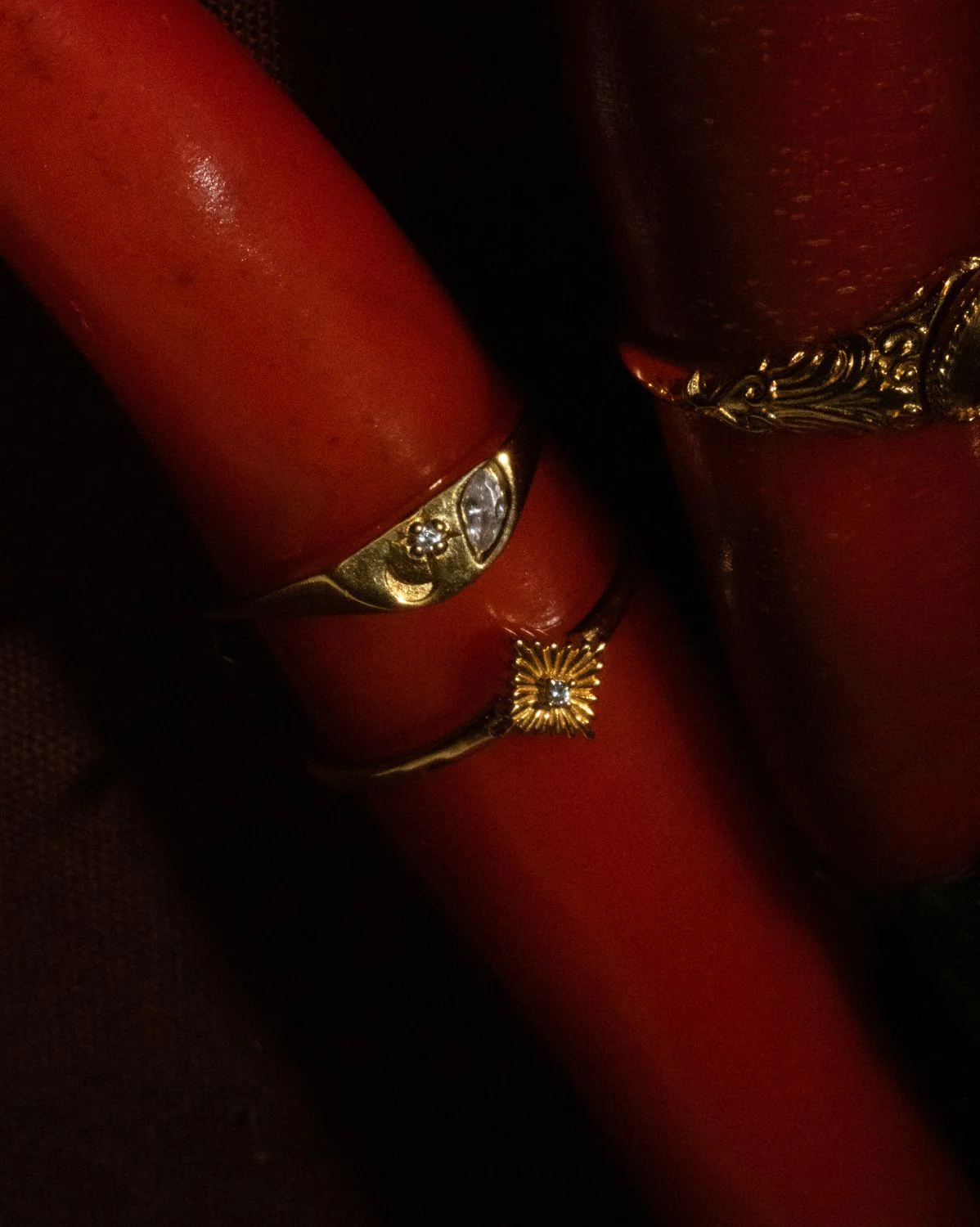 Ayla Half-Moon Signet Ring - Image 10