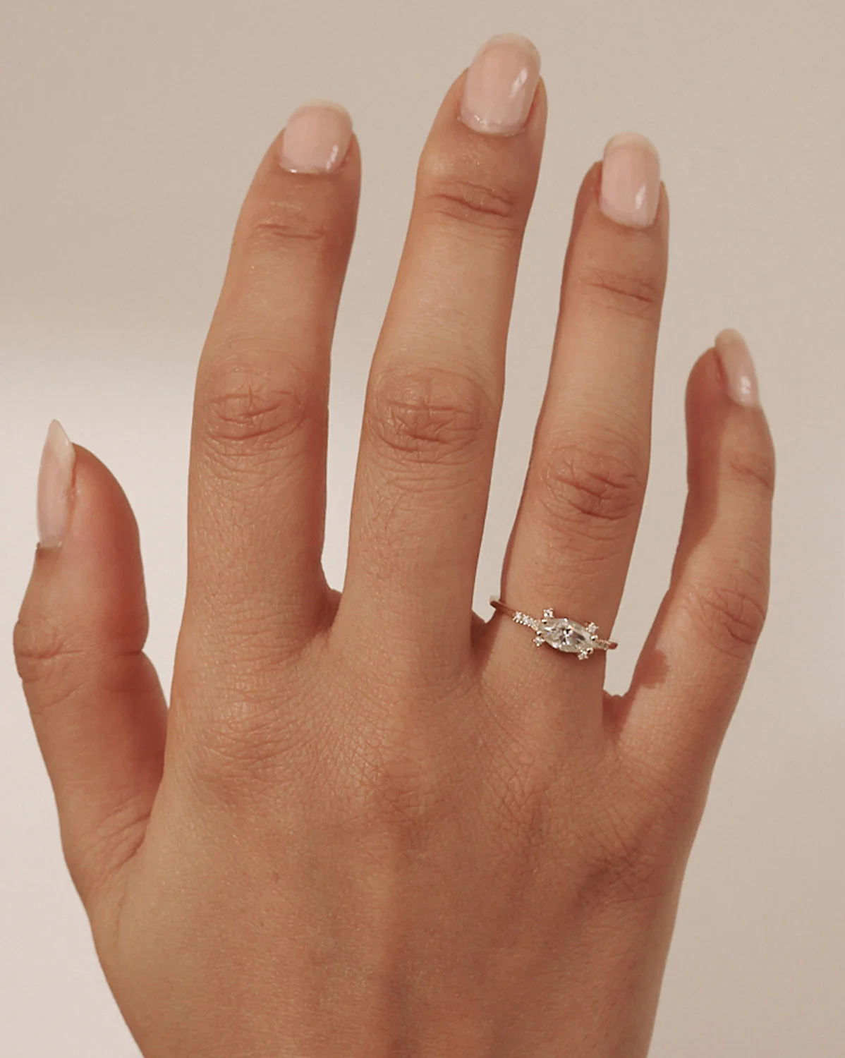 Solid Gold Amelia Marquise Ring - Image 4