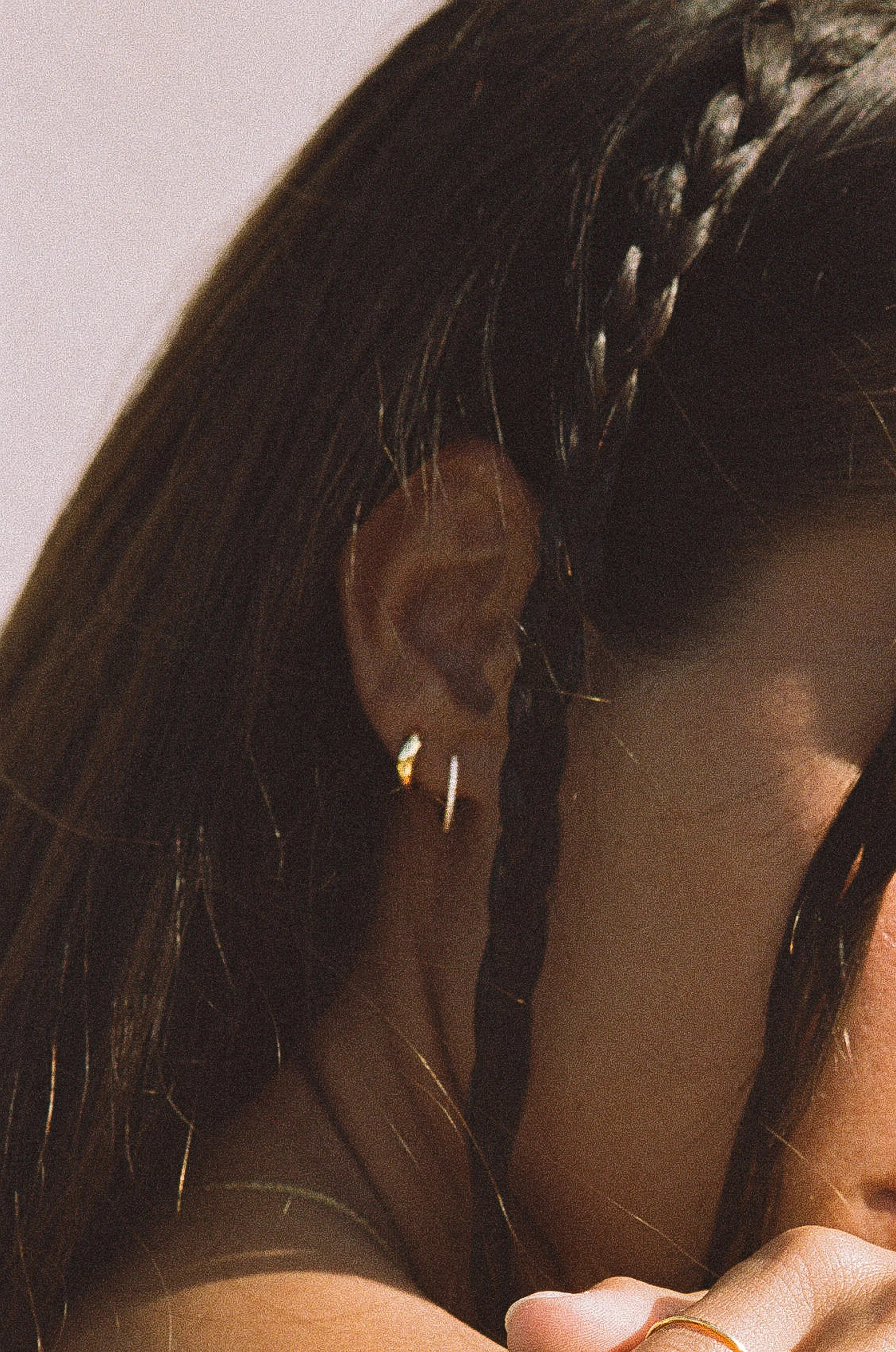 Solid Gold Bold Dome Hoops - Image 6
