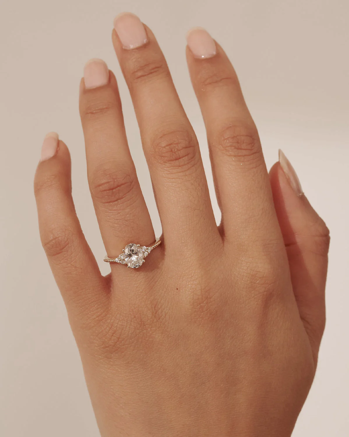 Solid Gold Catherine Oval Ring - Image 9