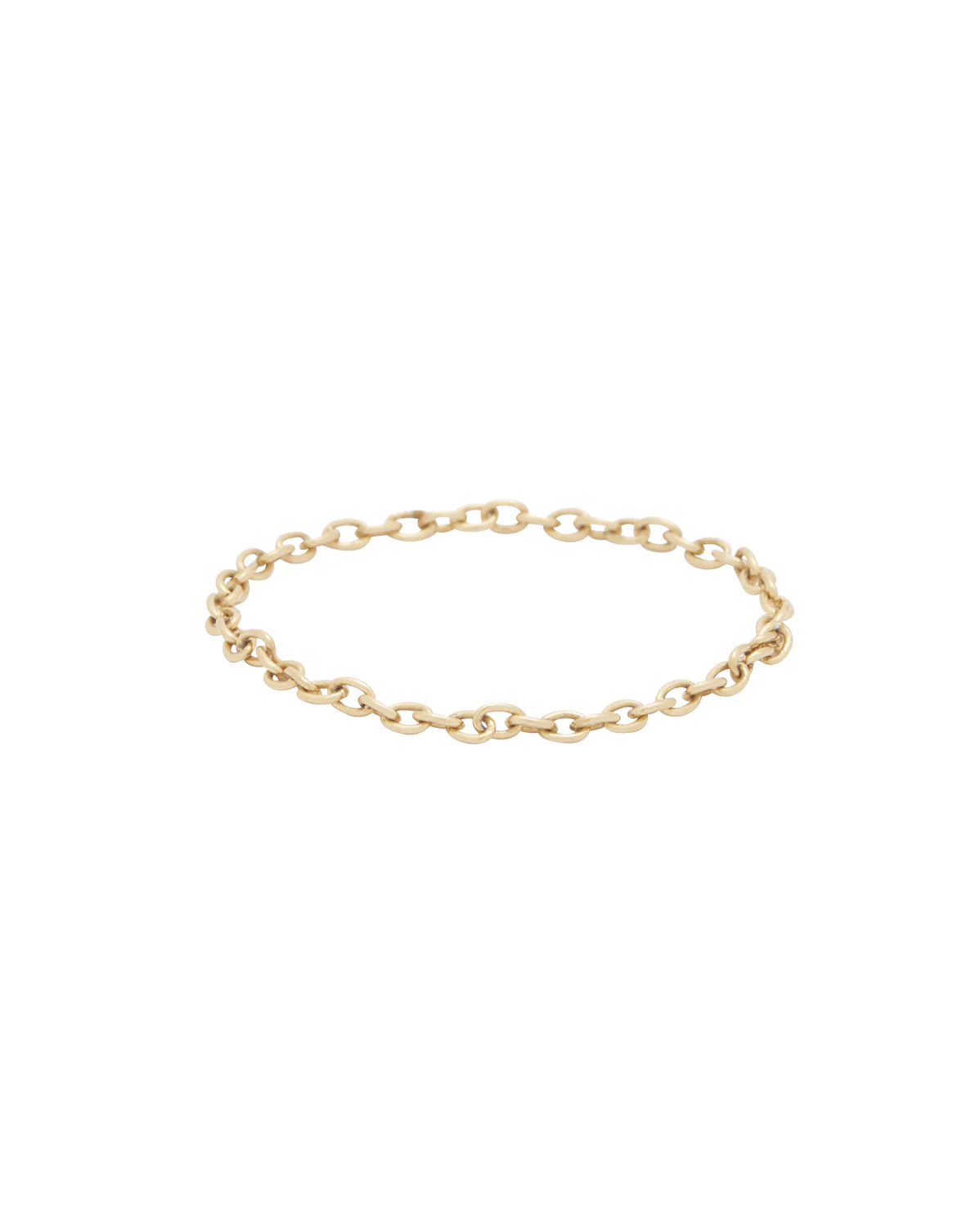 Solid Gold Minimal Chain Ring