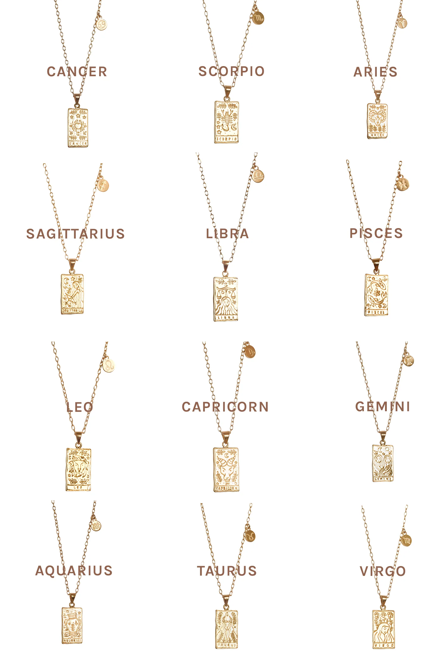 Solid Gold Custom Zodiac Necklace - Image 13