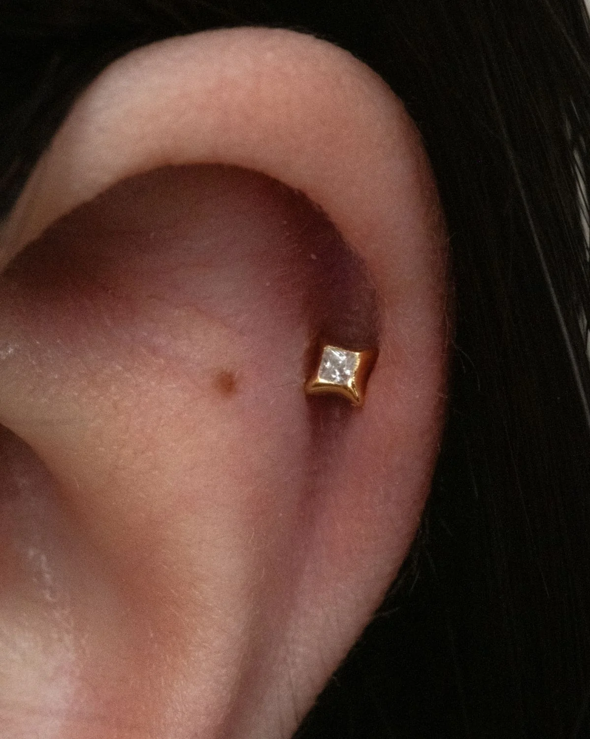 Solid Gold Diamond Sparkle Studs - Image 5