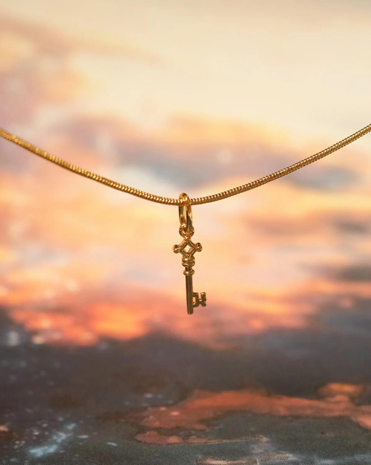 Solid Gold Eren’s Key Necklace - Image 2
