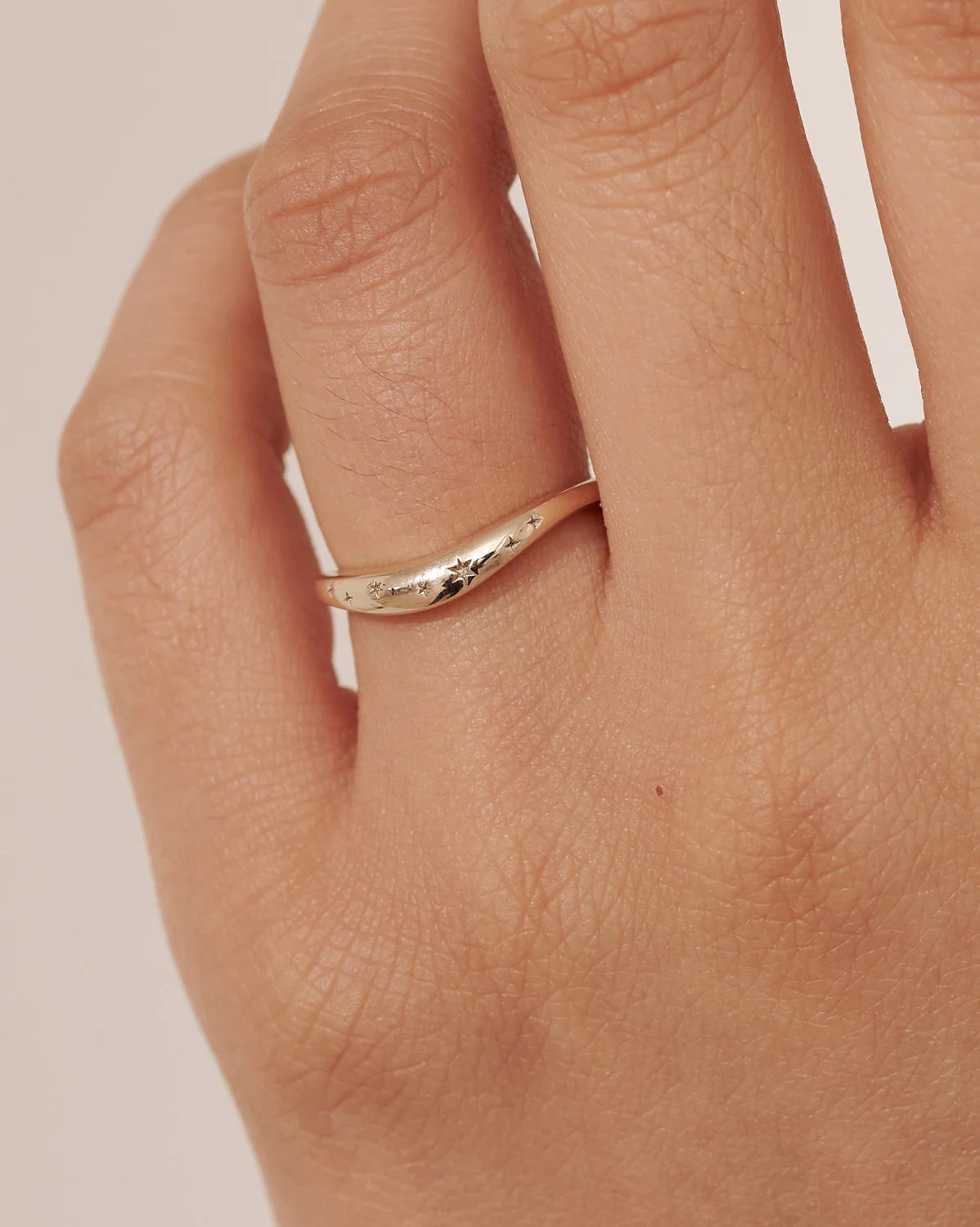 Solid Gold Evangeline Curved Ring - Image 3