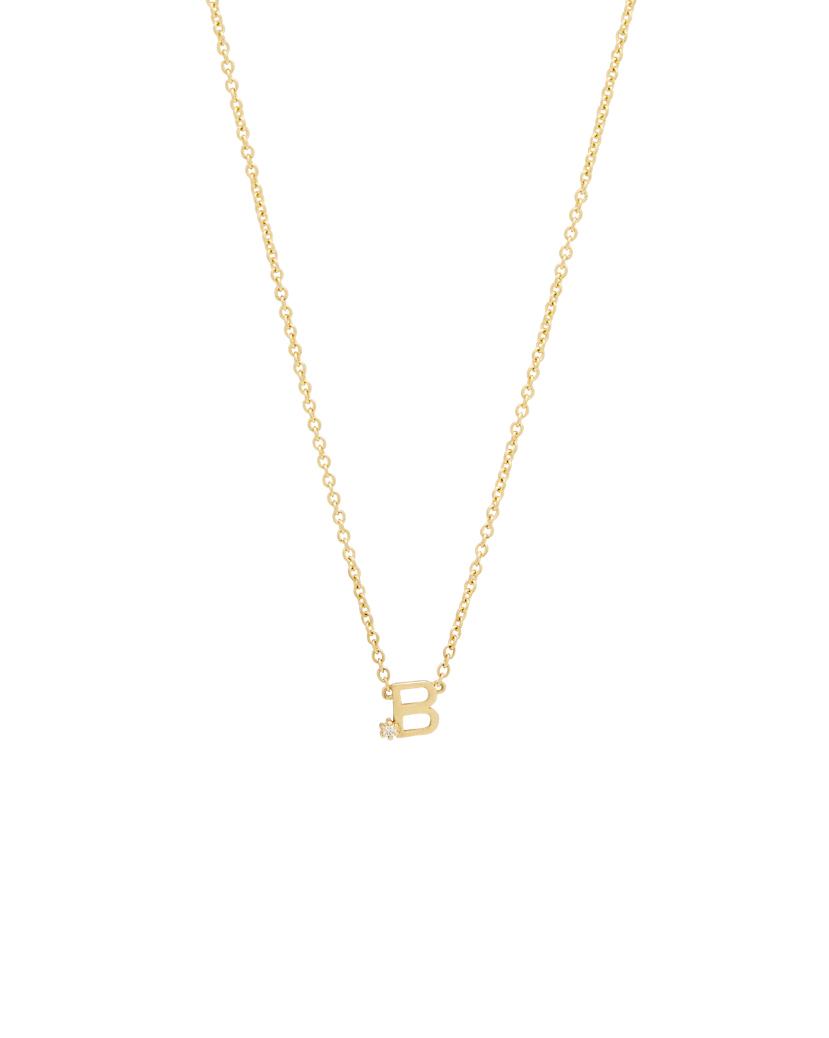 Solid Gold Initial Necklace - Image 12